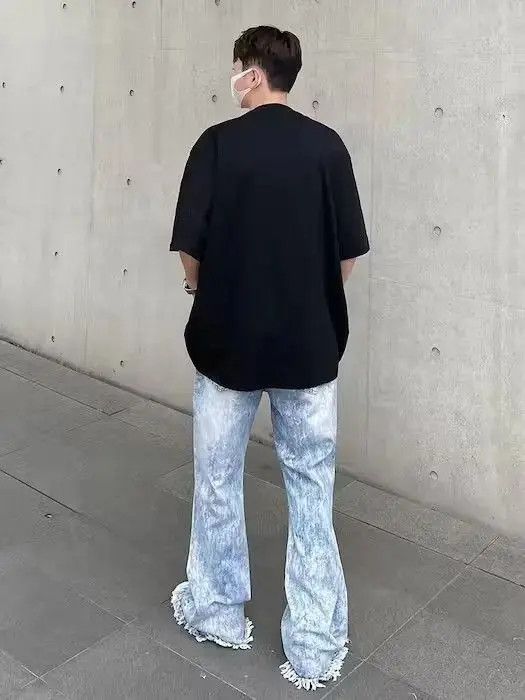 Japanese Brand × Jean Opium Blue Distressed Jeans, Utility Jeans, Flared Jeans Size US 30 / EU 46 - 4 Thumbnail