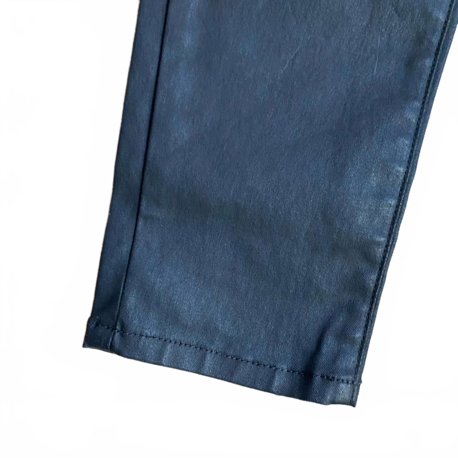 Eileen Fisher Eileen Fisher Black Wax Coated Skinny Pants 6 Mid Rise AS-IS Size 28" / US 6 / IT 42 - 6 Thumbnail