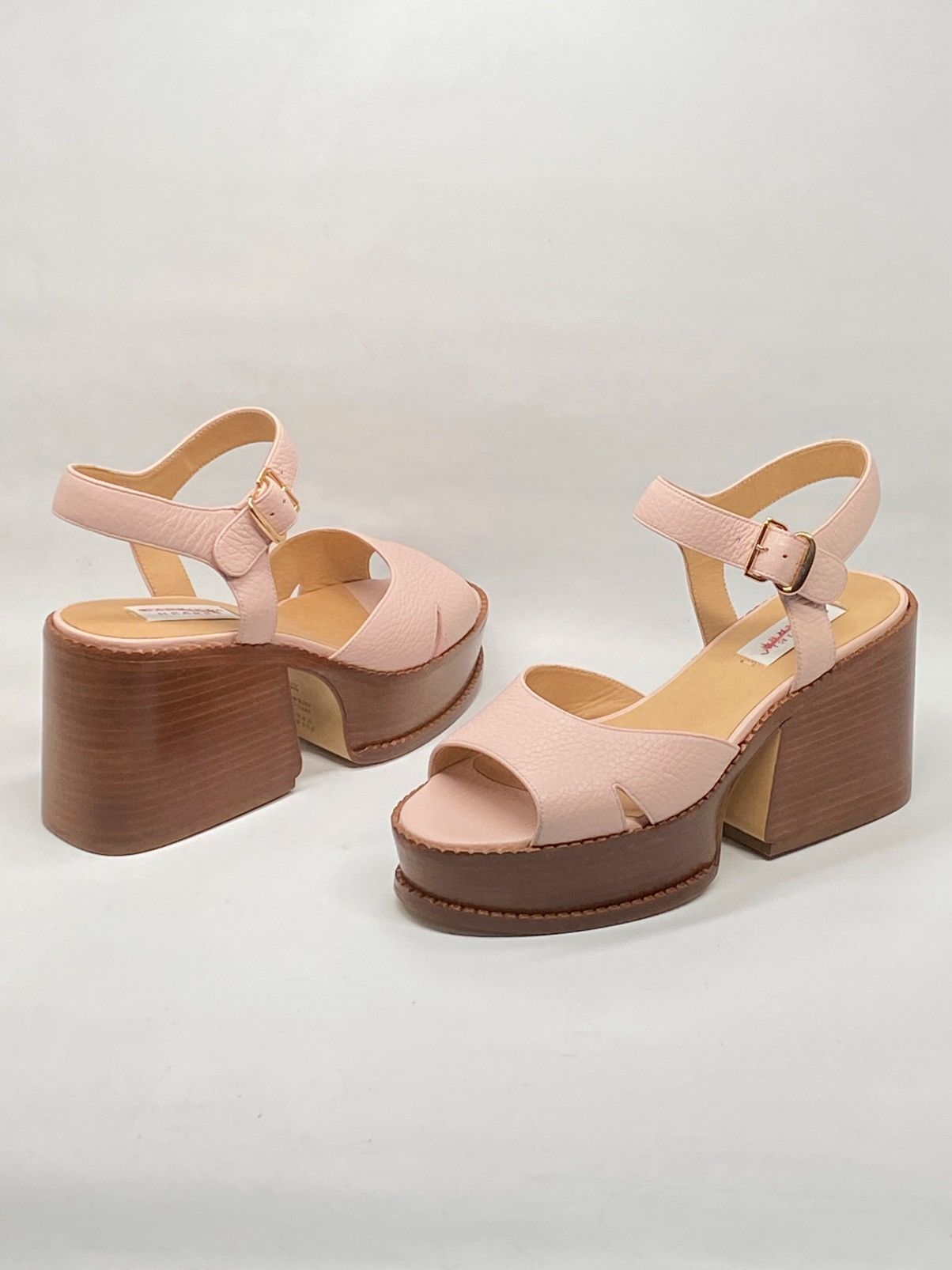 Gabriela Hearst Gabriela Hearst Zuri 90MM Leather Platform Sandals size 37.5 Size US 7.5 / IT 37.5 - 8 Thumbnail