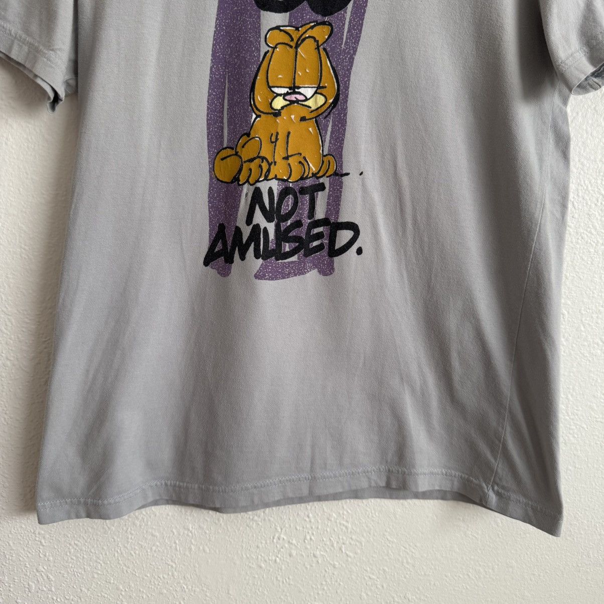 Other Vintage Y2K Grey Purple Garfield So Not Amused Graphic Tee Size L / US 10 / IT 46 - 3 Thumbnail