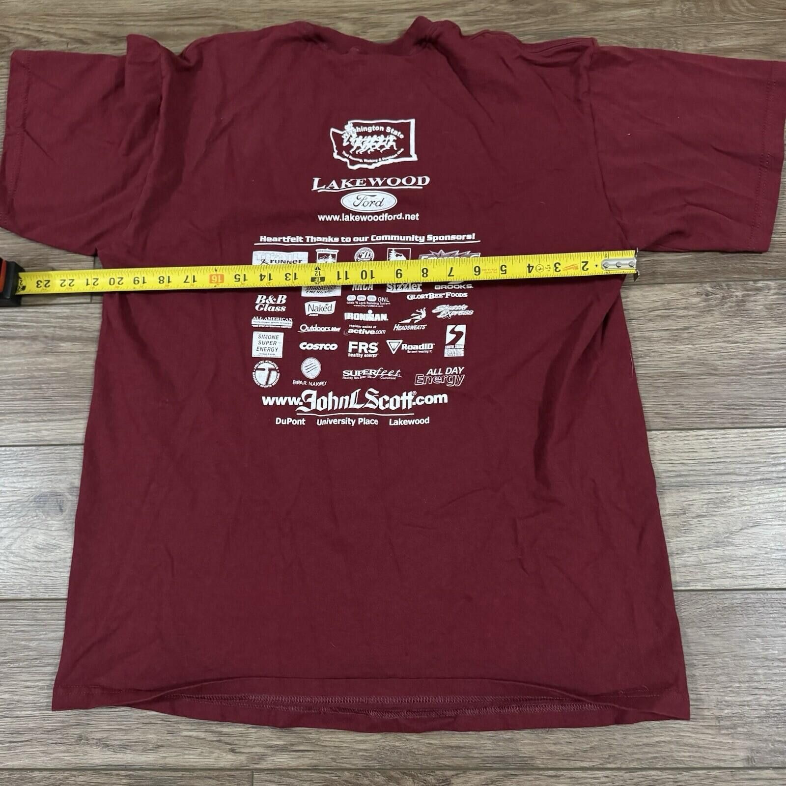 Nike Vintage Y2k Nike Washington Marathon Sponsors Shirt Maroon Size US M / EU 48-50 / 2 - 6 Thumbnail