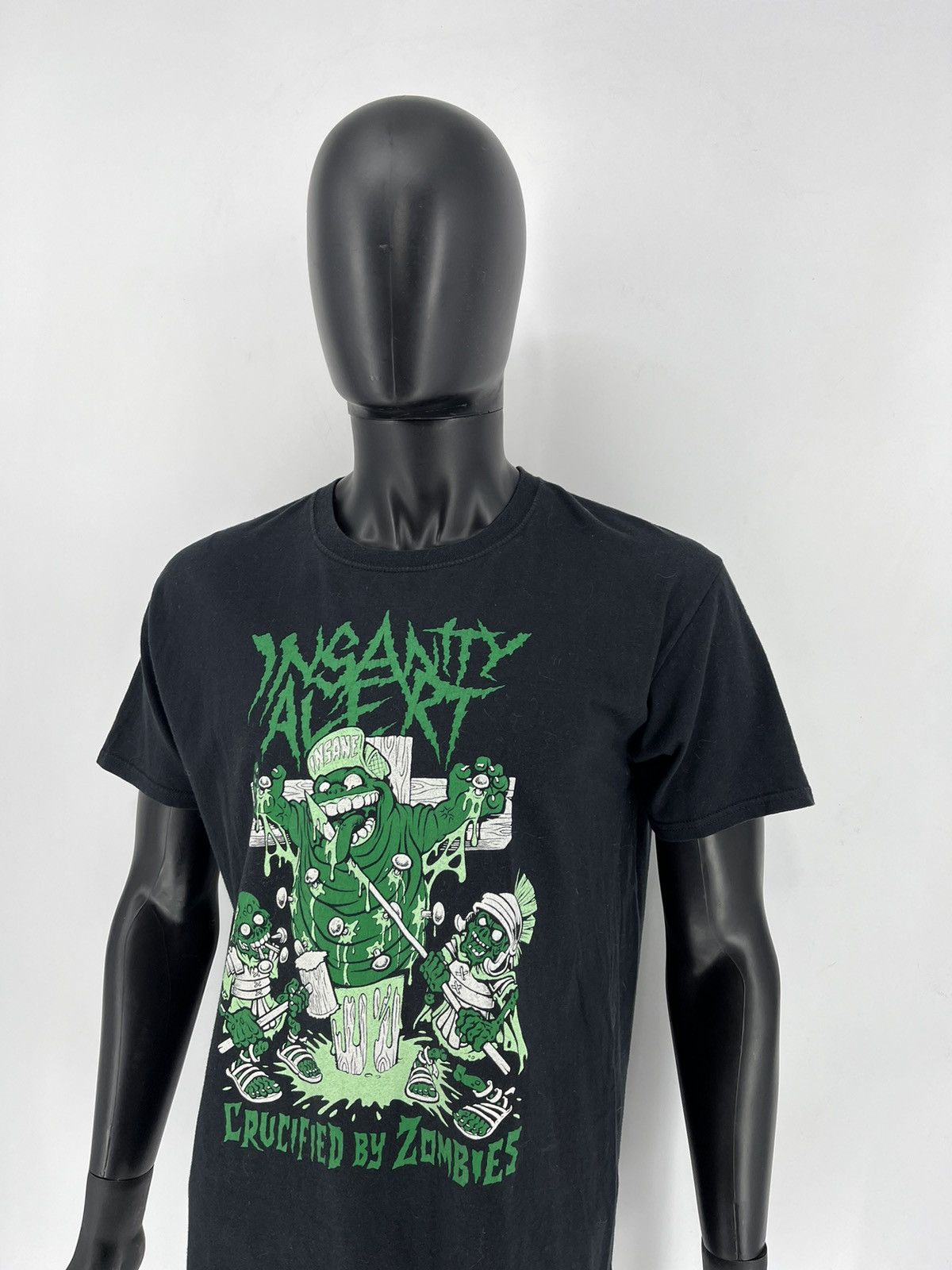 Band Tees × Vintage Vintage 00s Insanity Alert Metal Band Grunge Faded Double Size US L / EU 52-54 / 3 - 4 Thumbnail