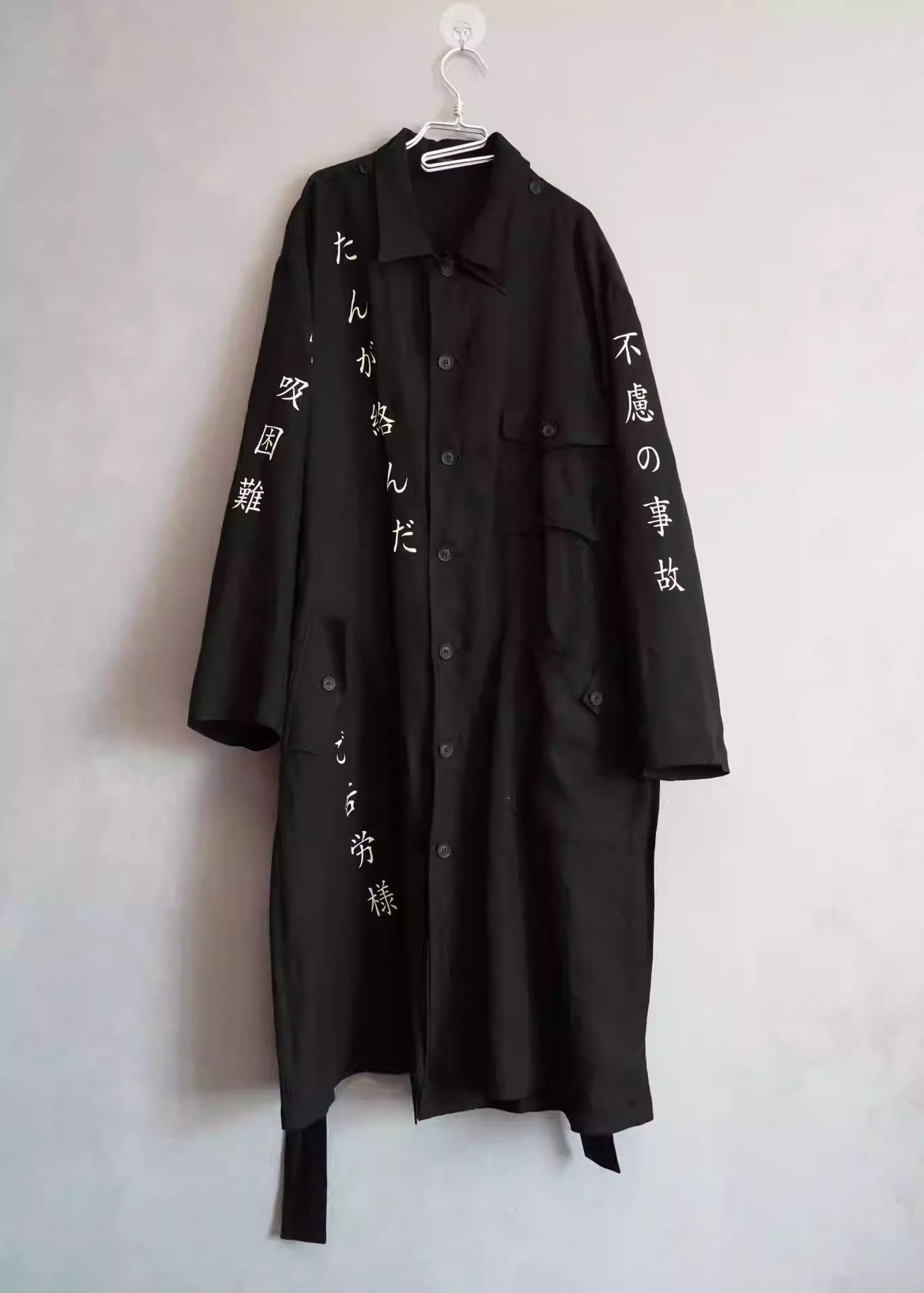 Yohji Yamamoto Yohji Yamamoto 21SS Text Double Linen Coat Size US L / EU 52-54 / 3 - 1 Thumbnail