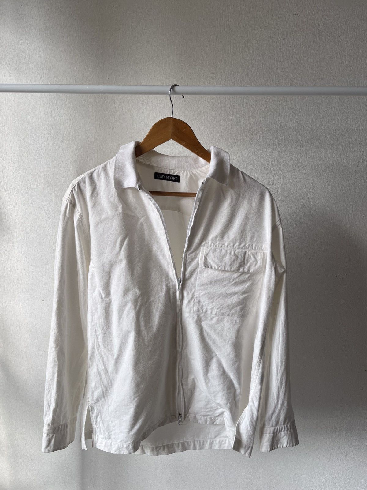 Issey Miyake 2000s Issey Miyake White Zipper Shirt Size US M / EU 48-50 / 2 - 2 Thumbnail