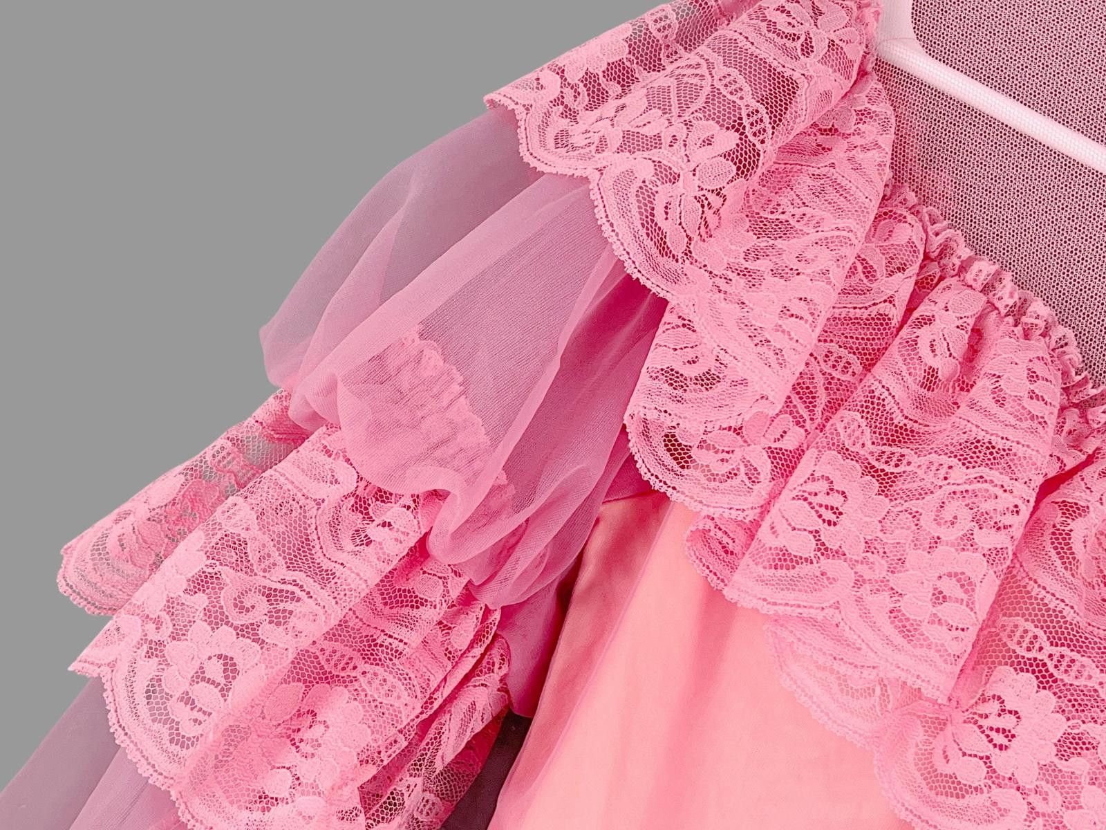 Designer 70s Victorian Revival Dress Pink Prairie Size L Gunne Style Size L / US 10 / IT 46 - 7 Thumbnail