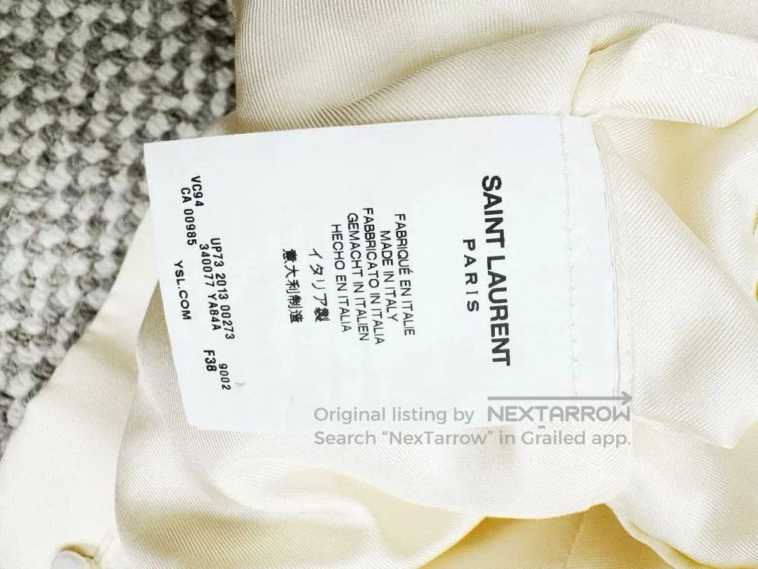 Saint Laurent Paris Saint Laurent White Wool Single-Button Blazer. Size S / US 4 / IT 40 - 4 Thumbnail