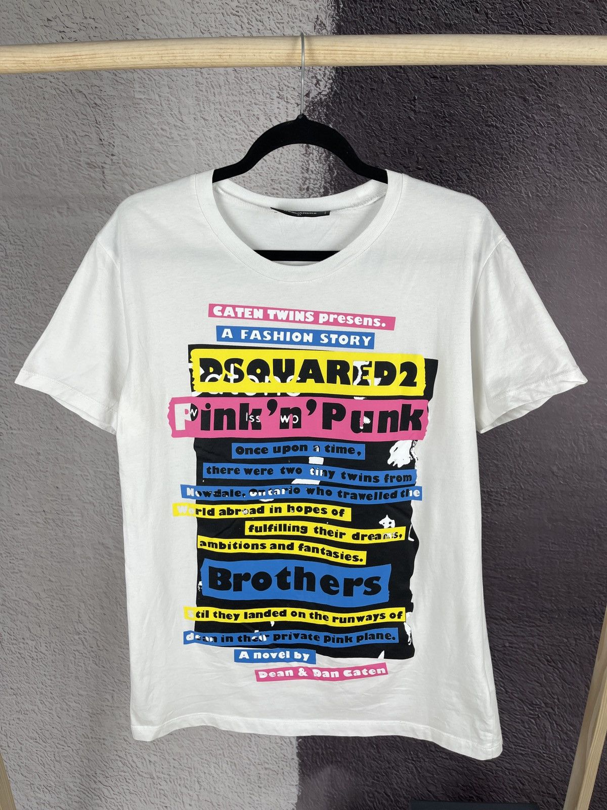 Dsquared2 Dsquared2 Pink N Punk Brothers T-shirt In White RRP 320$ Size US XL / EU 56 / 4 - 2 Thumbnail
