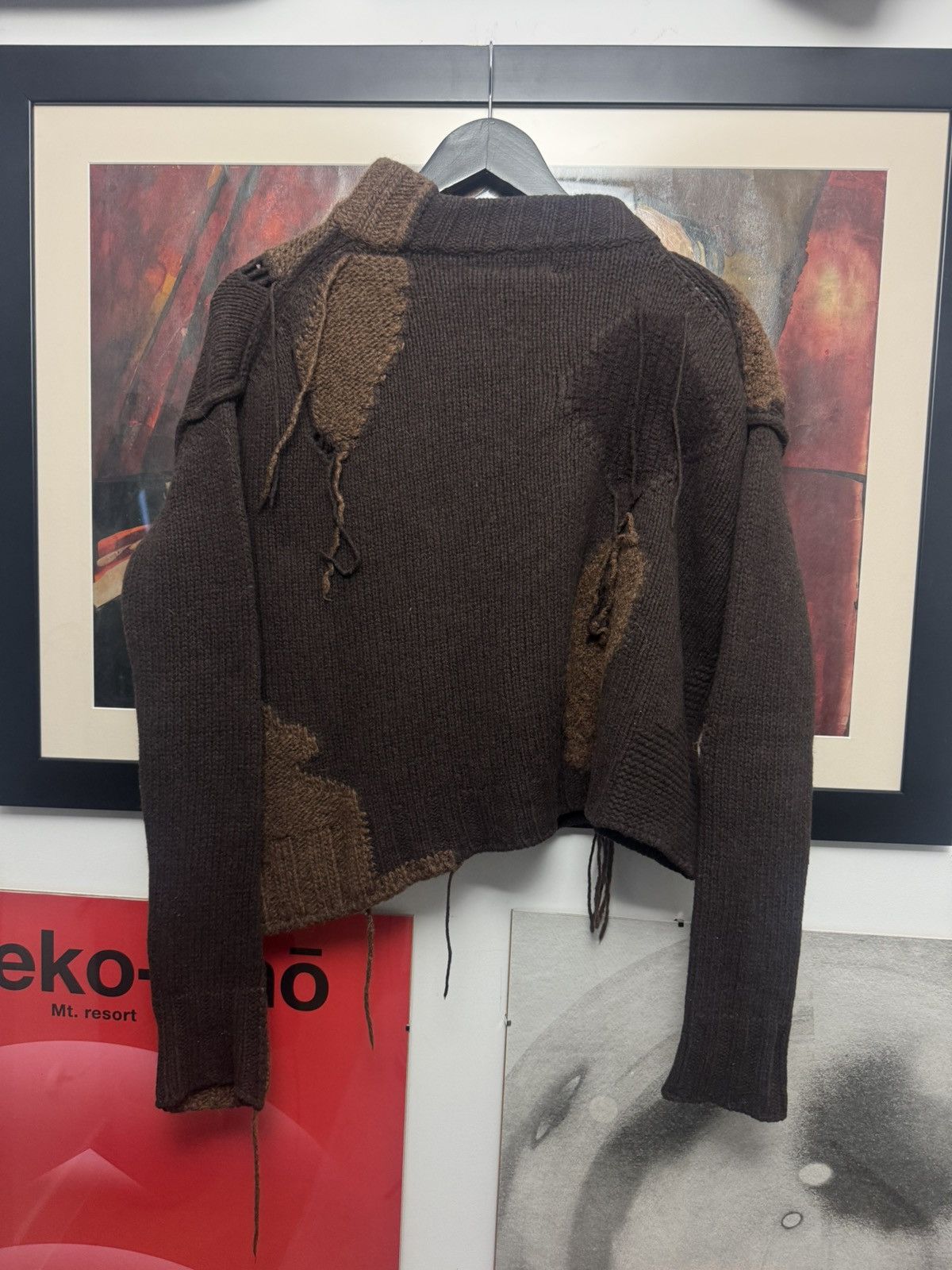 Acne Studios Acne Studios AW17 Ovira Patchwork Asymetric Wool Sweater Size S / US 4 / IT 40 - 3 Thumbnail