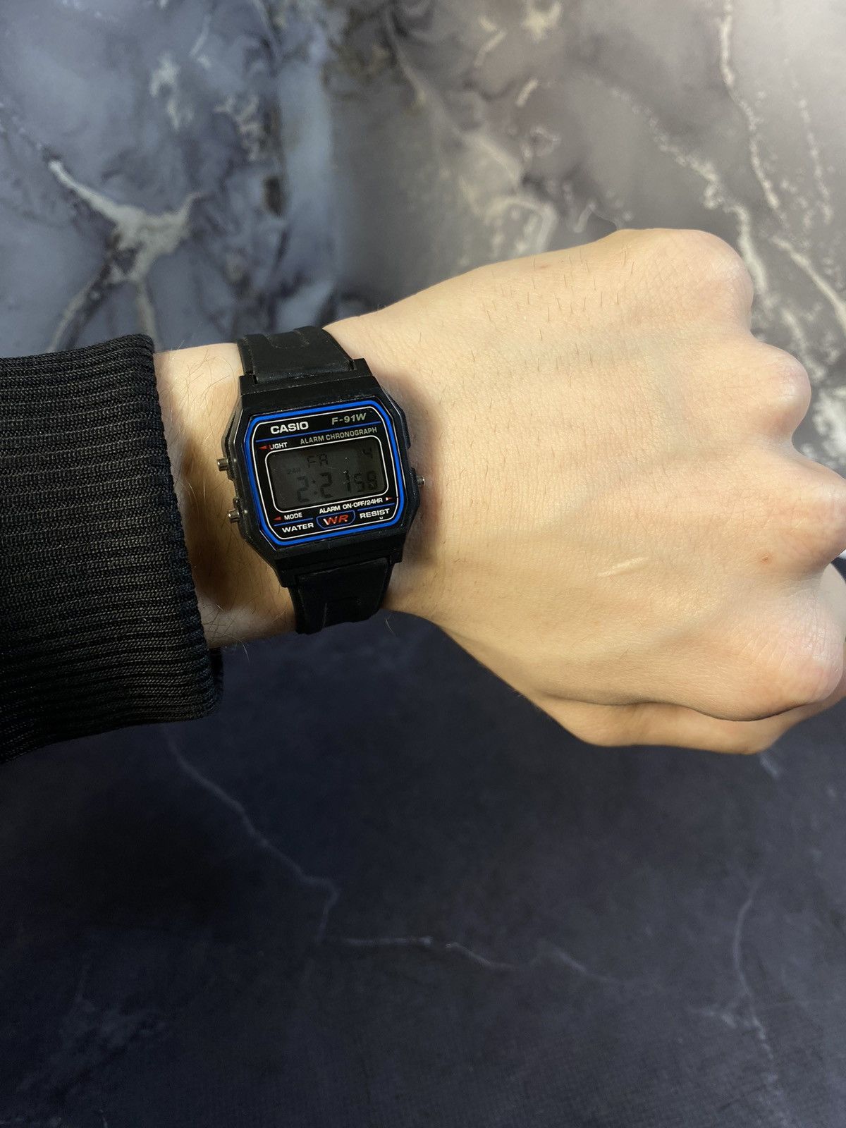 Casio Casio F-91W Classic Digital Black Strap Watch Japanese Brand Size ONE SIZE - 1 Thumbnail