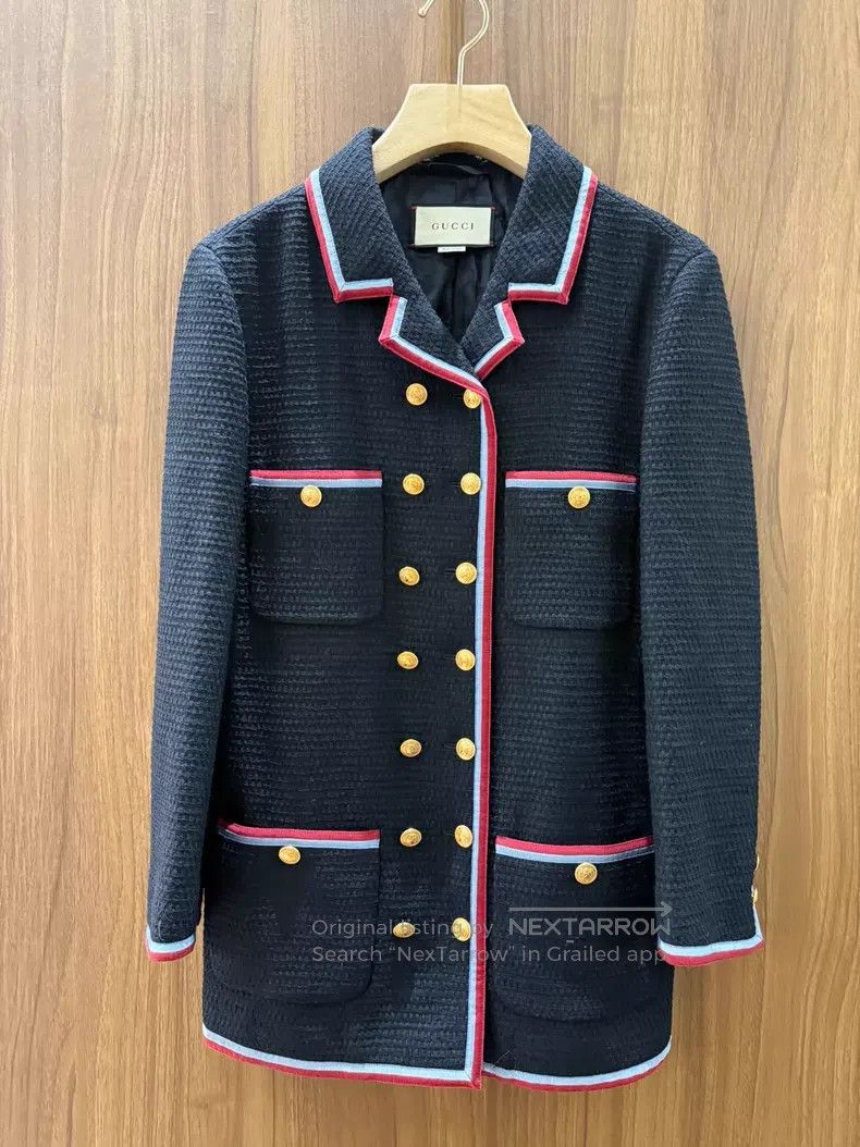 Gucci Gucci Tweed navy-style coat Size XS / US 0-2 / IT 36-38 - 1 Thumbnail