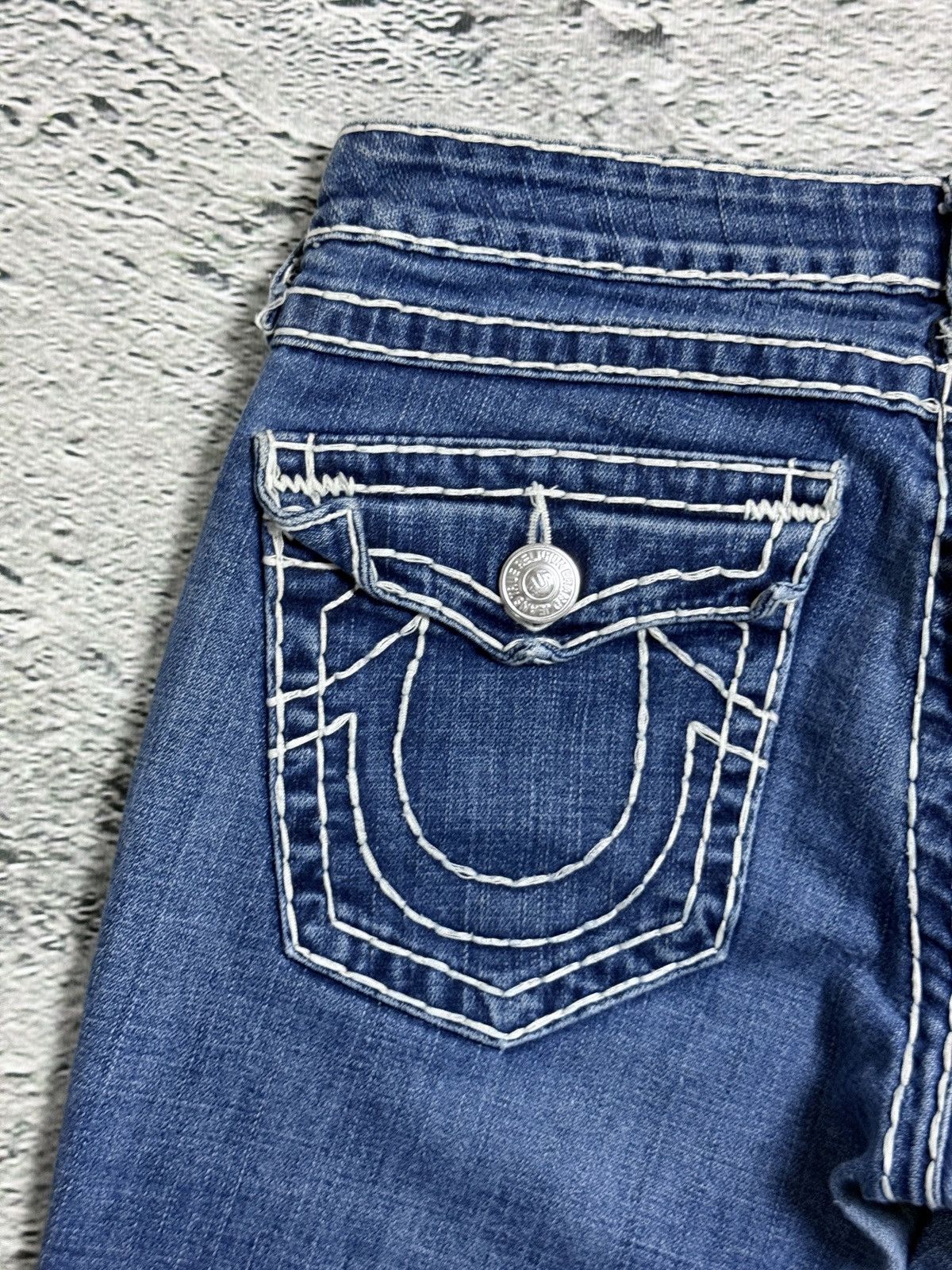 True Religion True Religion blue jeans white thick stitching Billy Size 30" / US 8 / IT 44 - 4 Thumbnail