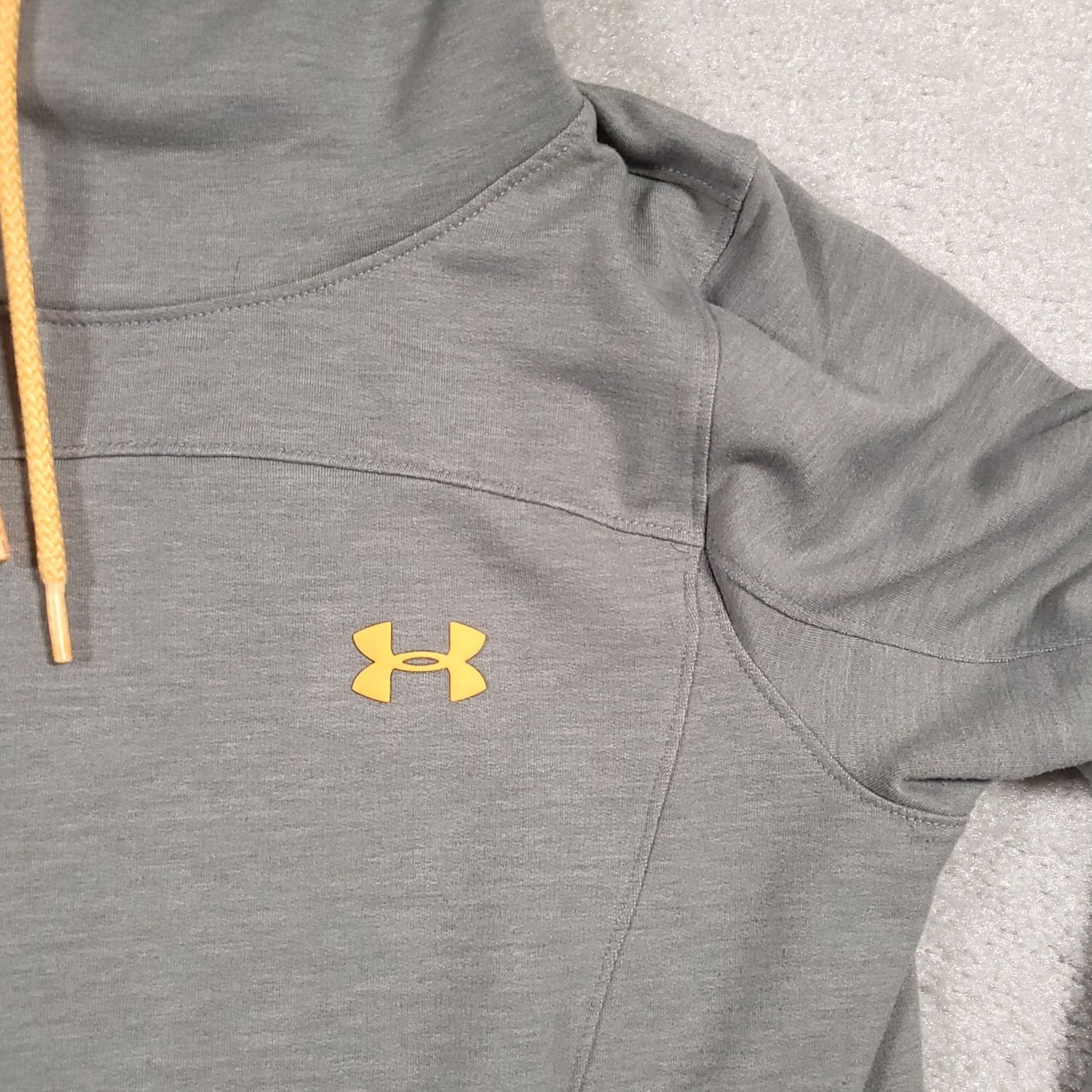 Under Armour Under Armour Featherweight Hoodie Women's Medium Gray Cowl Neck Zip Pockets Lightweight Size M / US 6-8 / IT 42-44 - 4 Thumbnail