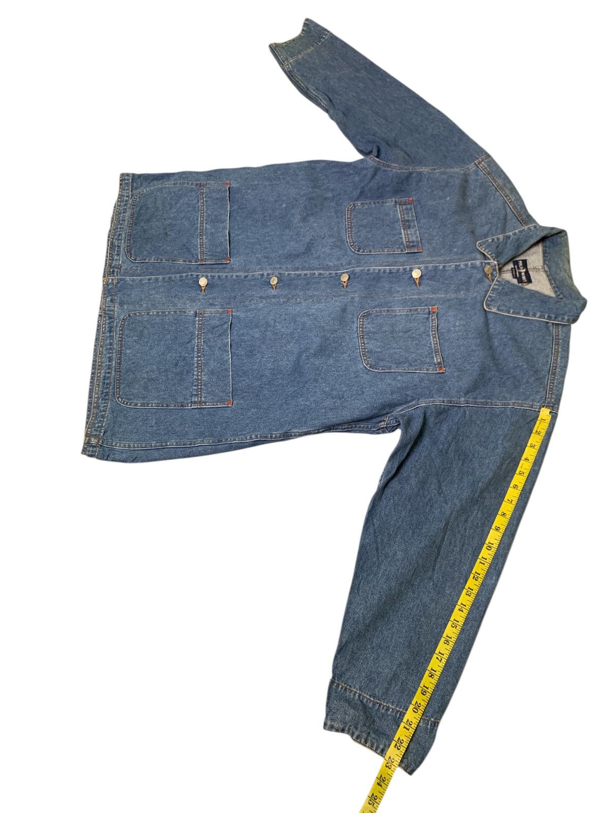 U.S. Polo Assn. Rare Vintage Polo Works Traditional Denim Chore Jacket Size US L / EU 52-54 / 3 - 10 Thumbnail