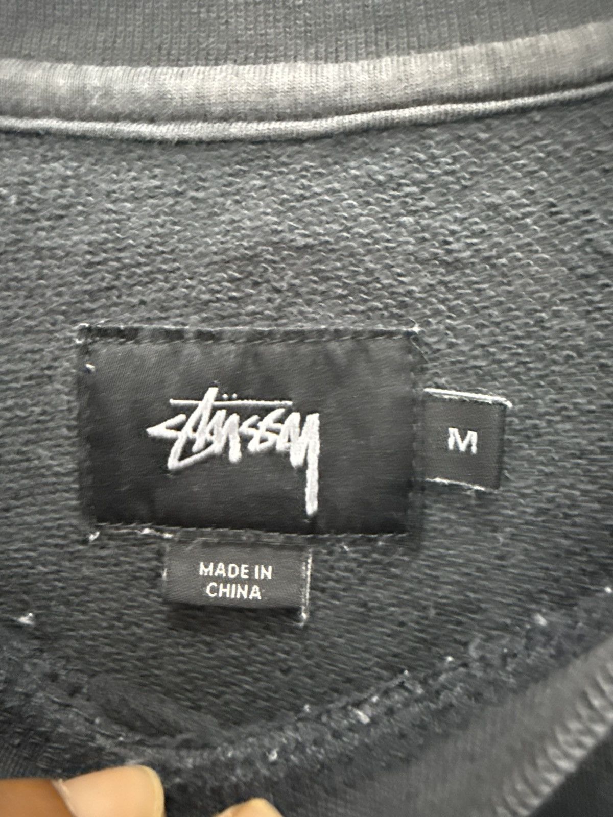 Stussy 🔥 Stussy Embroidery Roundneck Sweatshirt in Faded Black - M Size US M / EU 48-50 / 2 - 7 Thumbnail
