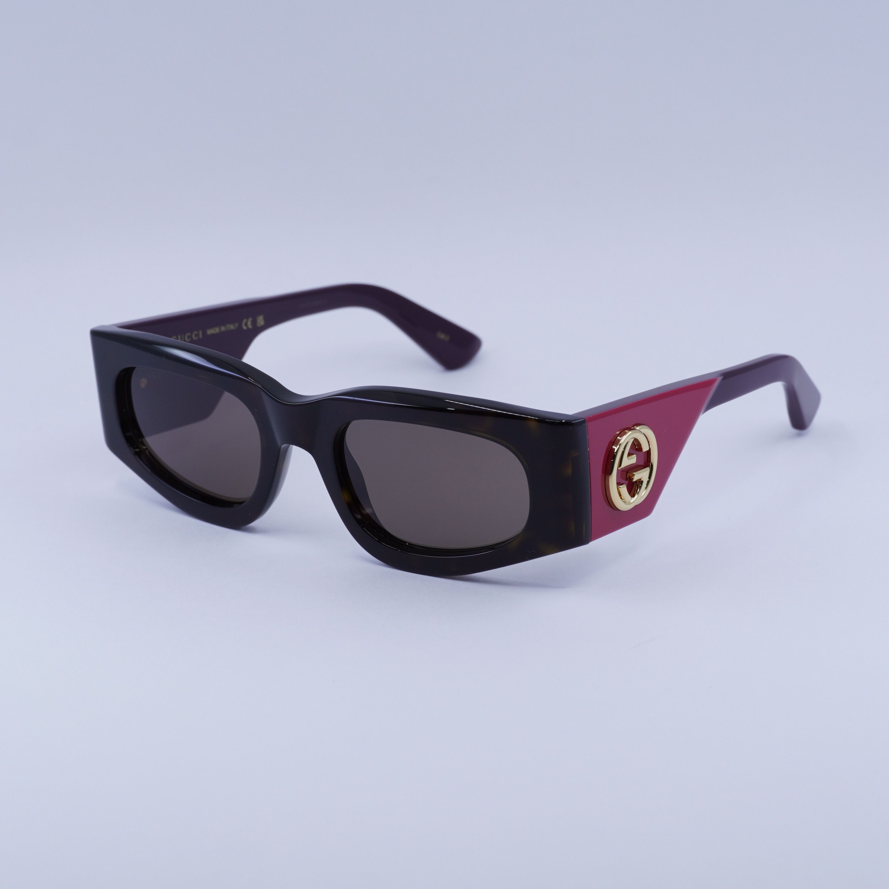 Gucci 🕶️ New Gucci GG1664S 004 Havana/Red Sunglasses Size ONE SIZE - 1 Thumbnail