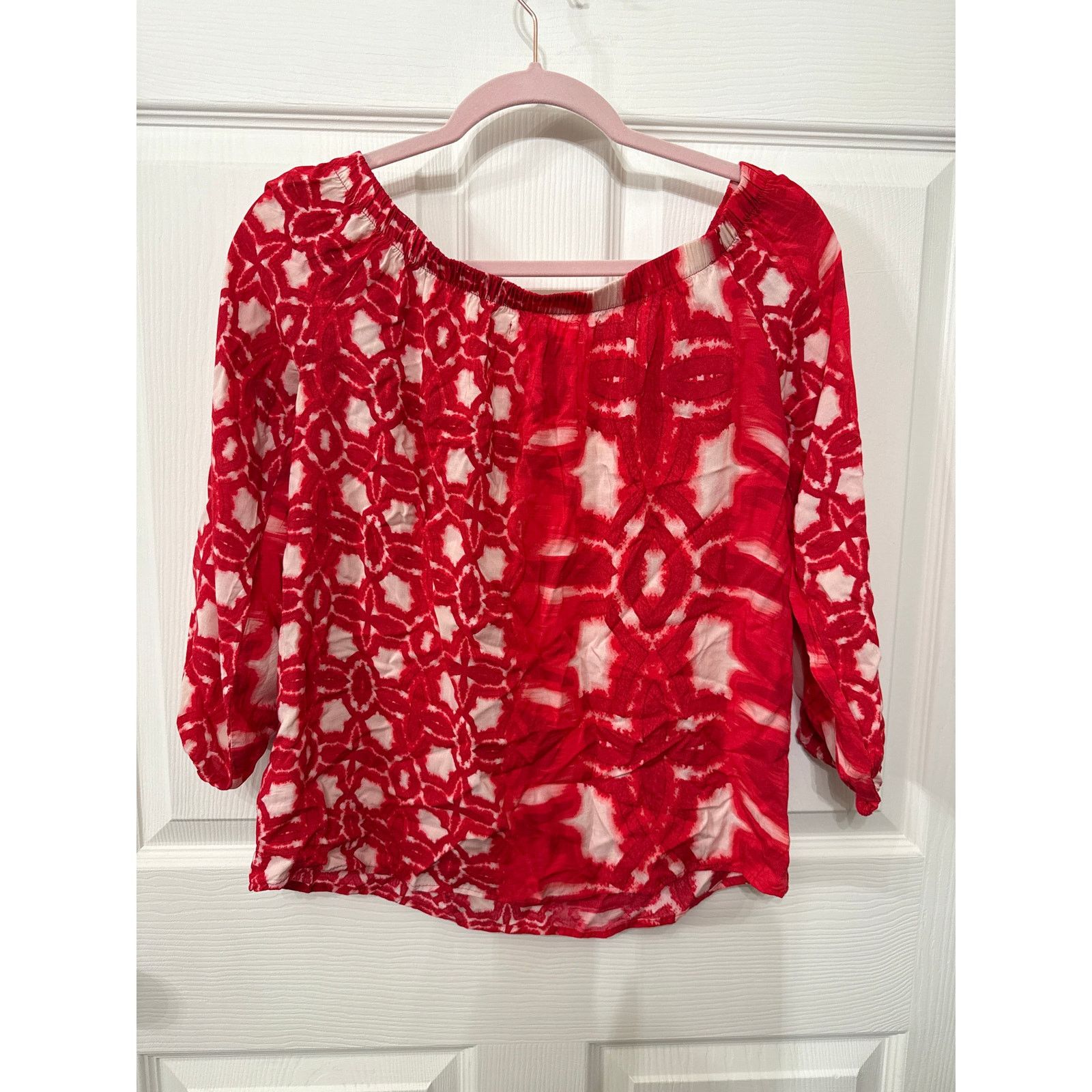 Velvet Velvet by Graham & Spencer Red Boho Off the Shoulder Top, S Size S / US 4 / IT 40 - 5 Thumbnail