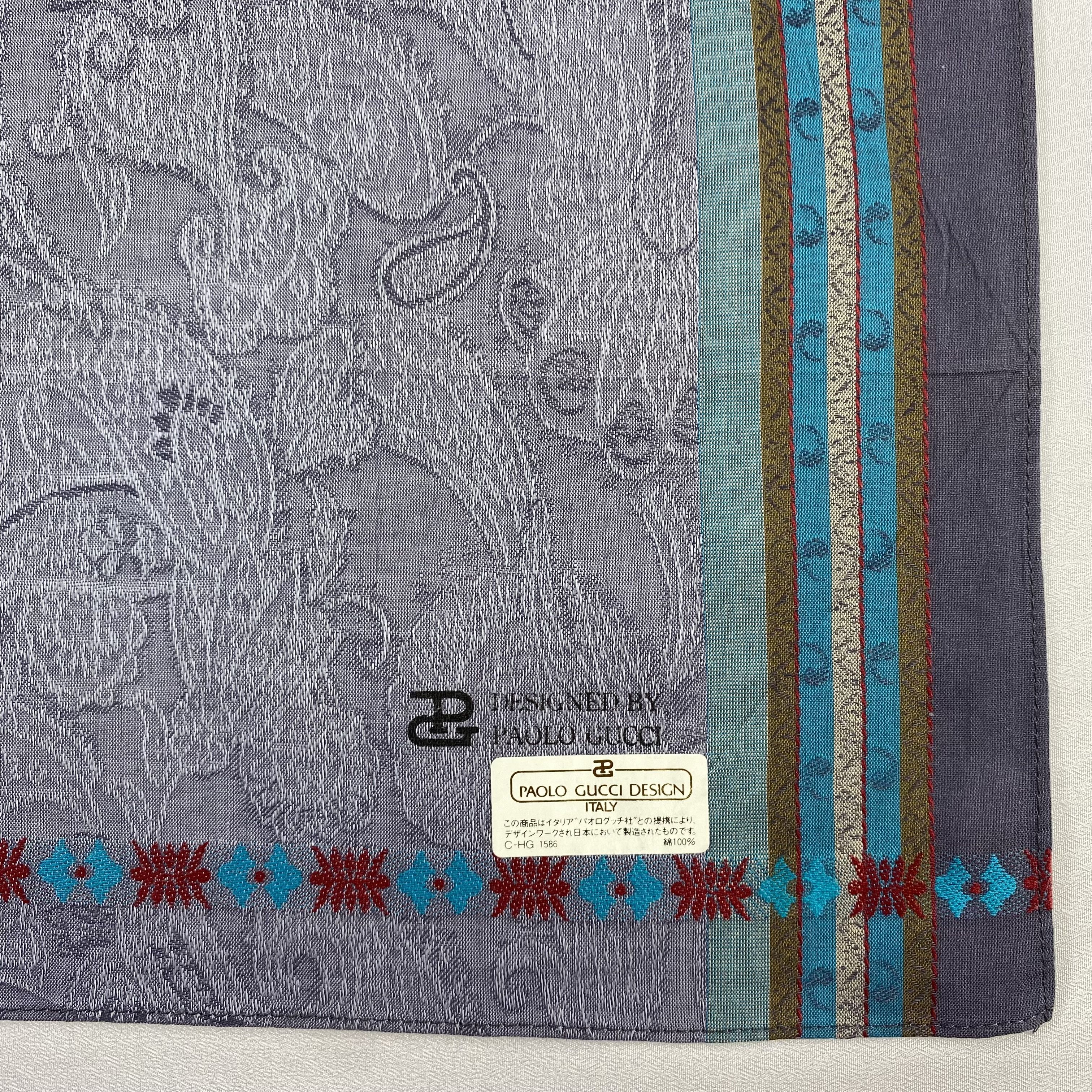 Paolo Gucci × Vintage NWT Paolo Gucci Neckerchief / Bandana / Handkerchief-P712 Size ONE SIZE - 3 Thumbnail