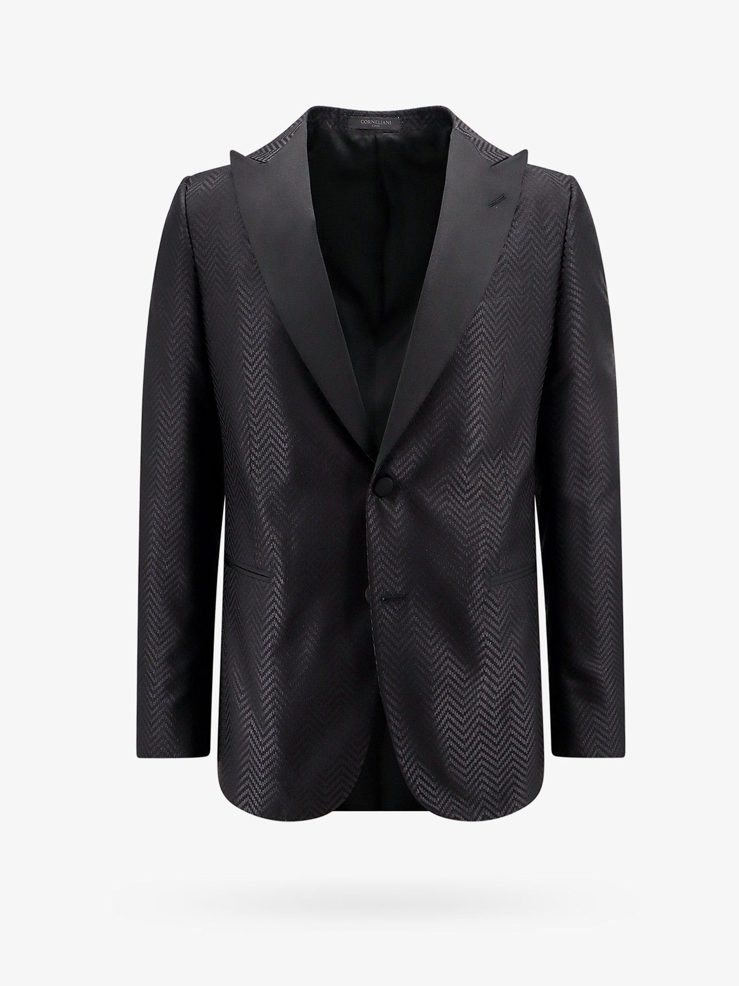 image of Corneliani Blazer Man Black Blazers E Vests, Men's (Size 2XL)