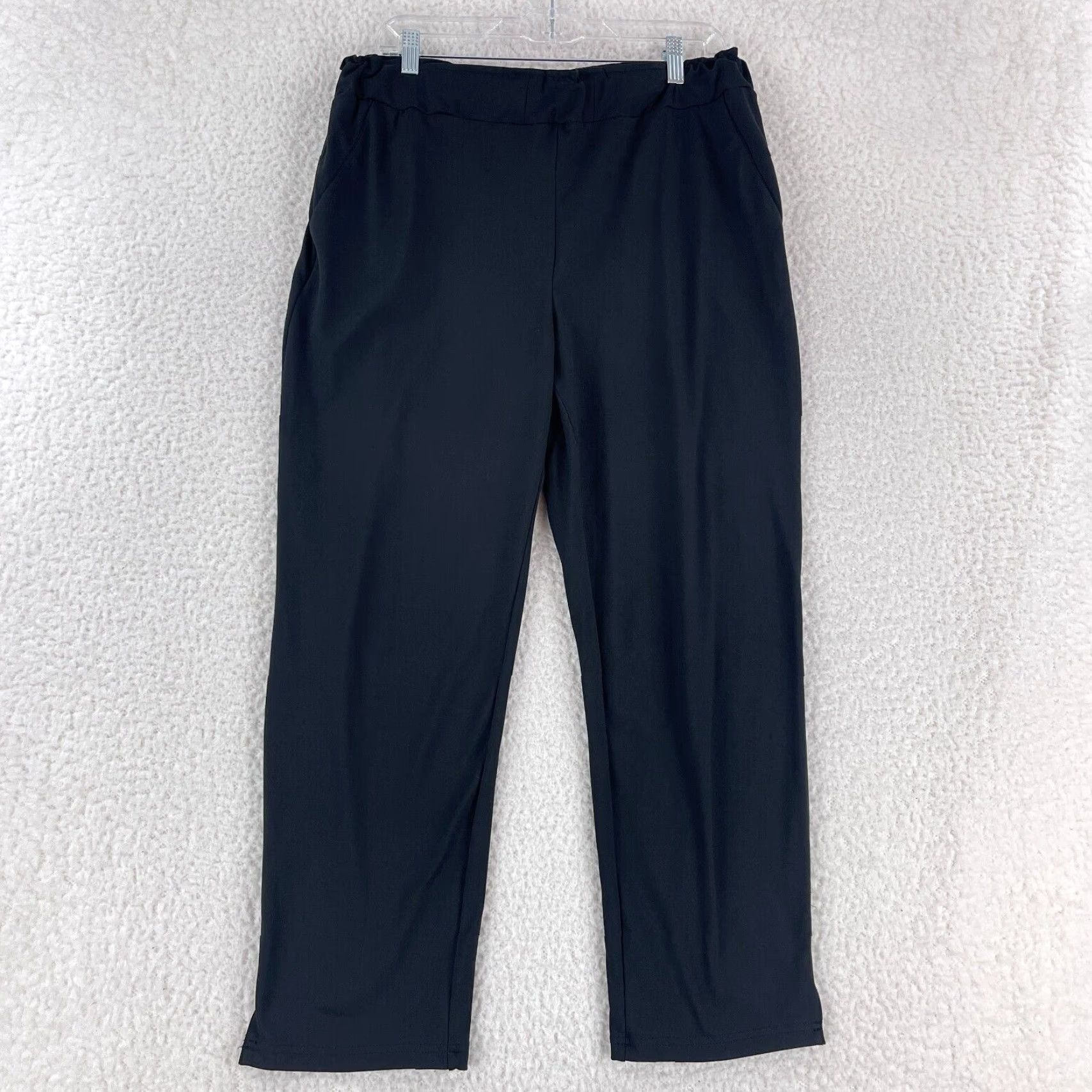 Joie Joie Black Pull On Straight Leg Cropped Pants Womens High Rise Large Size 36" / US 14 / IT 50 - 2 Thumbnail
