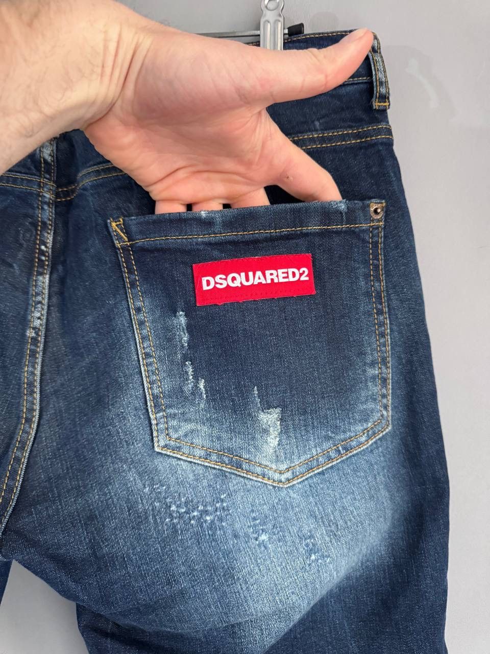 Dsquared2 Dsquared2 Blue Distressed Men's Slim Jeans Size 54 / W35 L32 Size US 35 - 13 Thumbnail