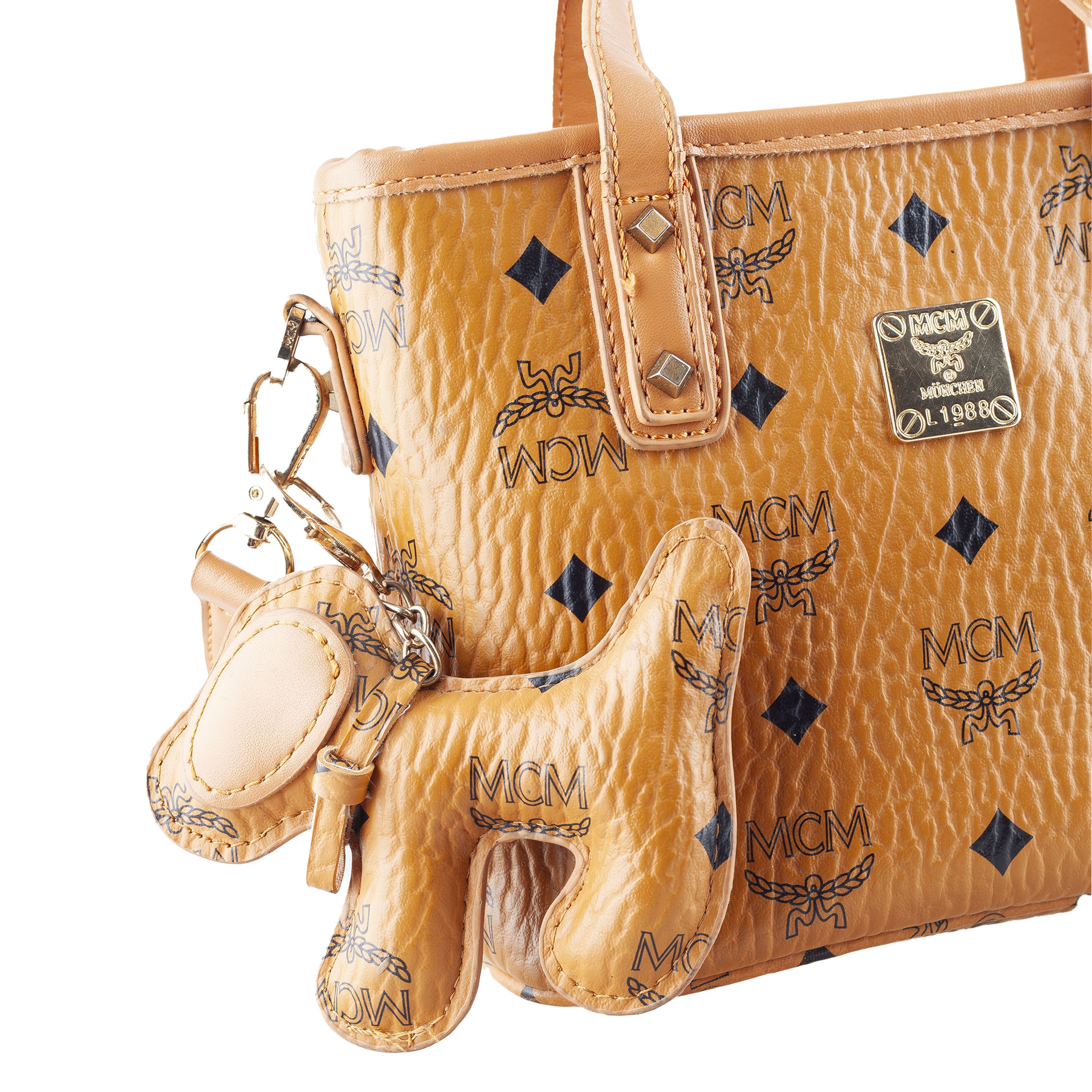 MCM MCM Mini Anya Crossbody Brown Monogram Charm Vintage Bag Size ONE SIZE - 3 Thumbnail
