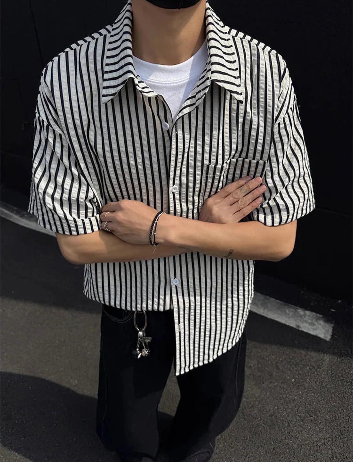 Other Striped Short Sleeve Shirt Size US M / EU 48-50 / 2 - 8 Thumbnail