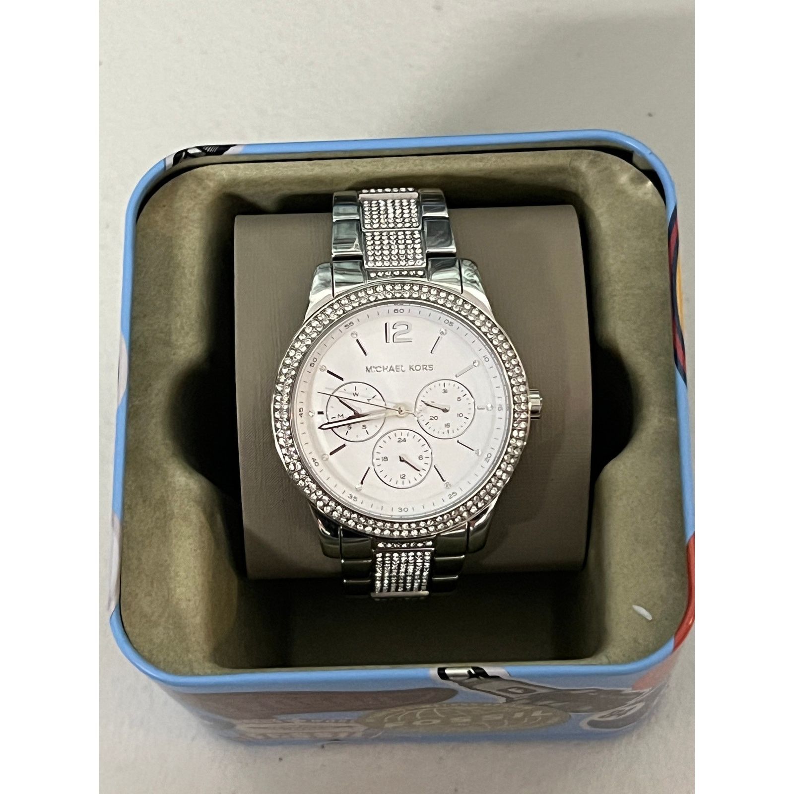 Michael Kors Michael Kors MK7294 Oversized Tibby Pavé Silver-Tone Watch Size ONE SIZE - 1 Thumbnail