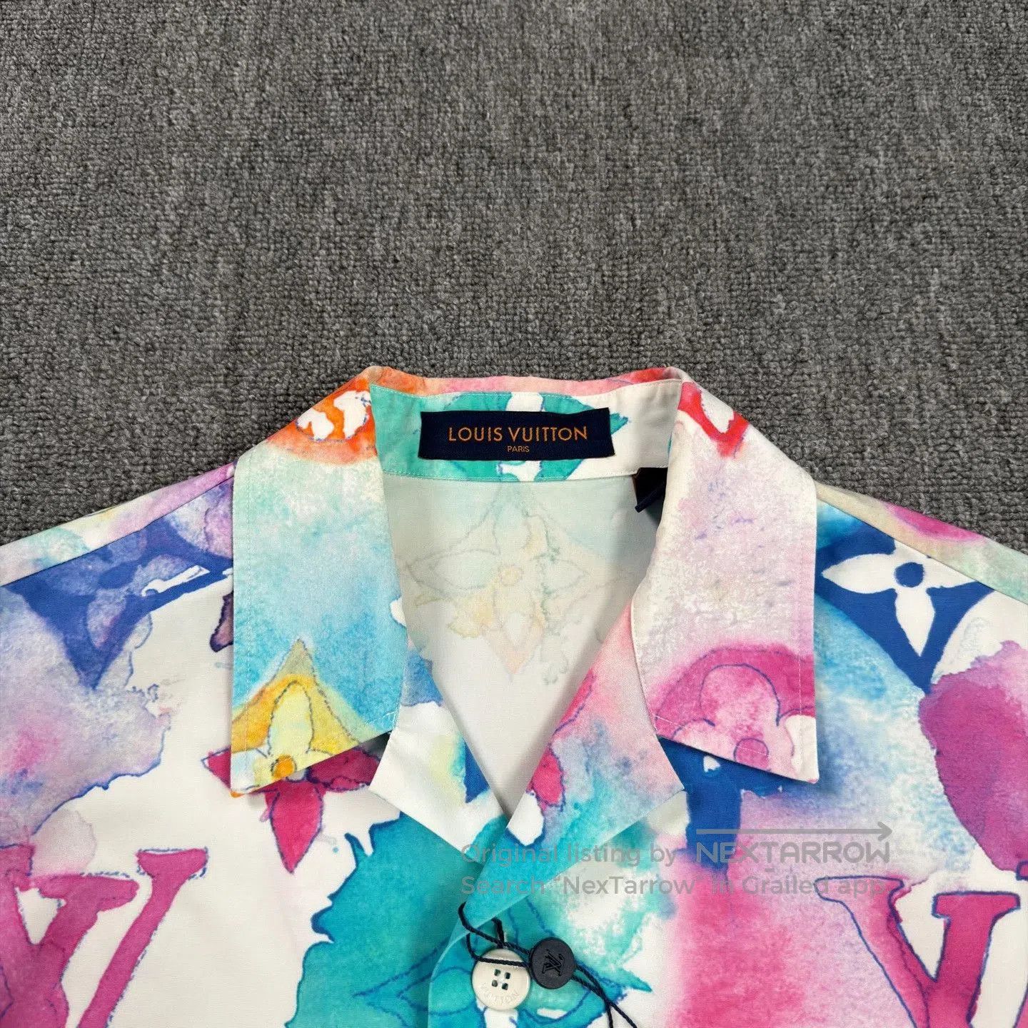Louis Vuitton LV Ink Wash Print Short-sleeve Shirt. Size XS / US 0-2 / IT 36-38 - 3 Thumbnail
