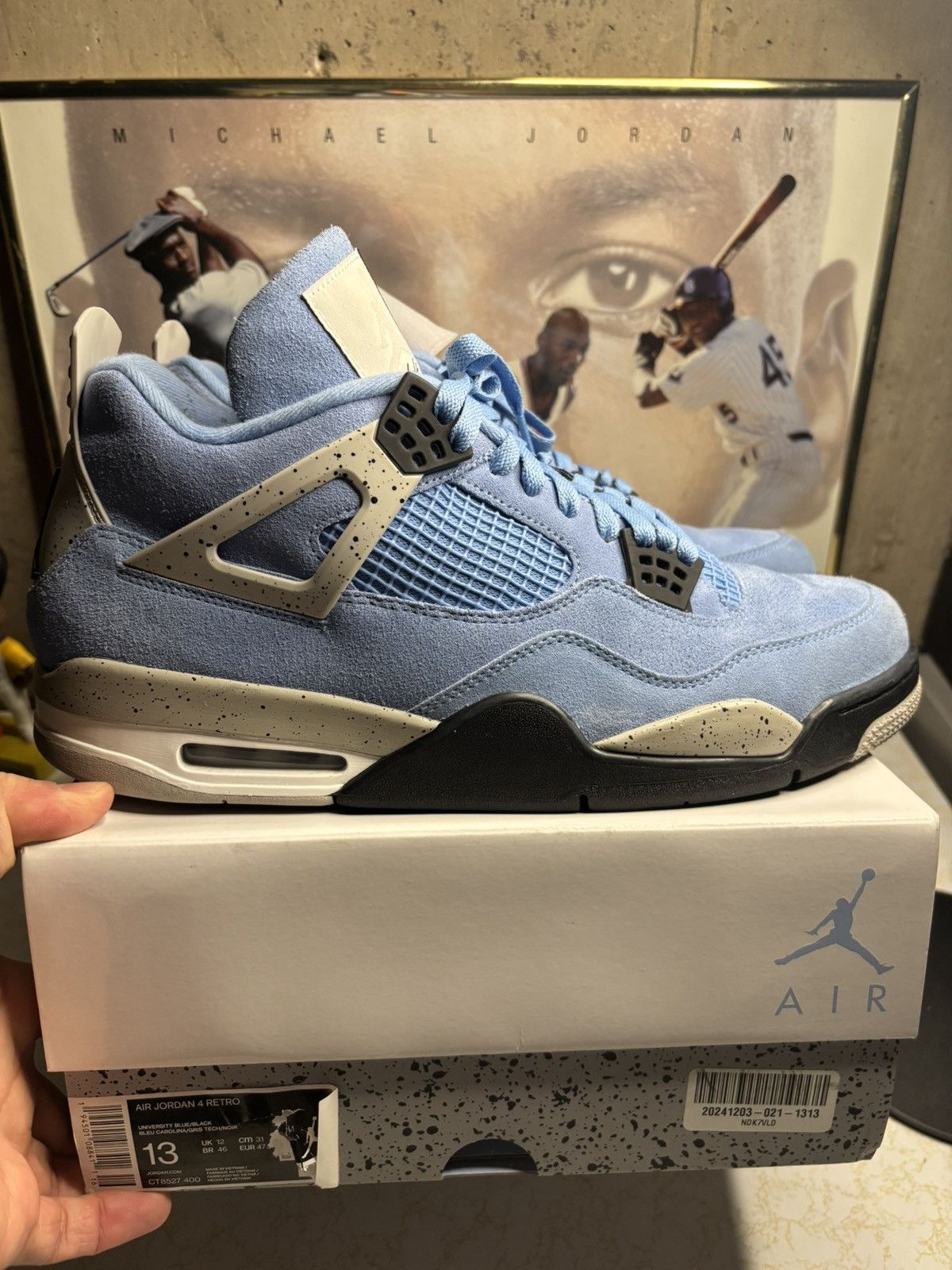 Jordan Brand Jordan Retro 4 “UNC” Size US 13 / EU 46 - 1 Thumbnail
