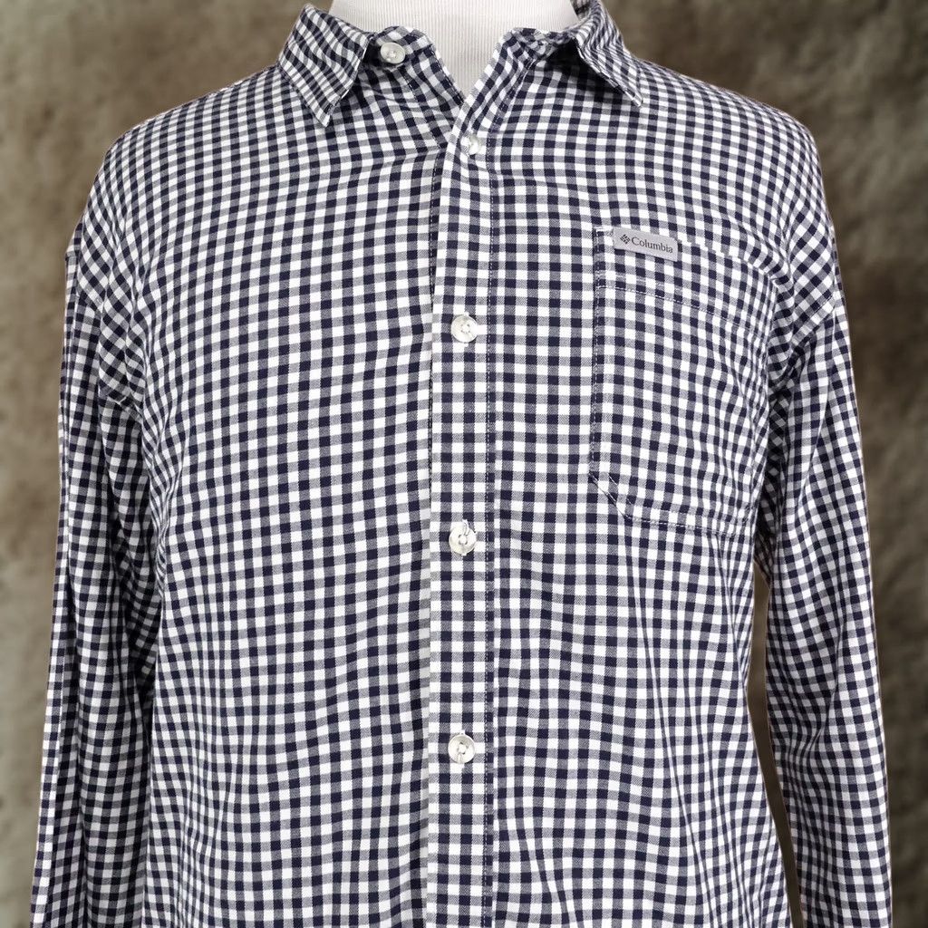 Vintage Columbia Mens Regular 2XL Blue Check Long Sleeve Button-Up Cotton Size US XXL / EU 58 / 5 - 1 Thumbnail