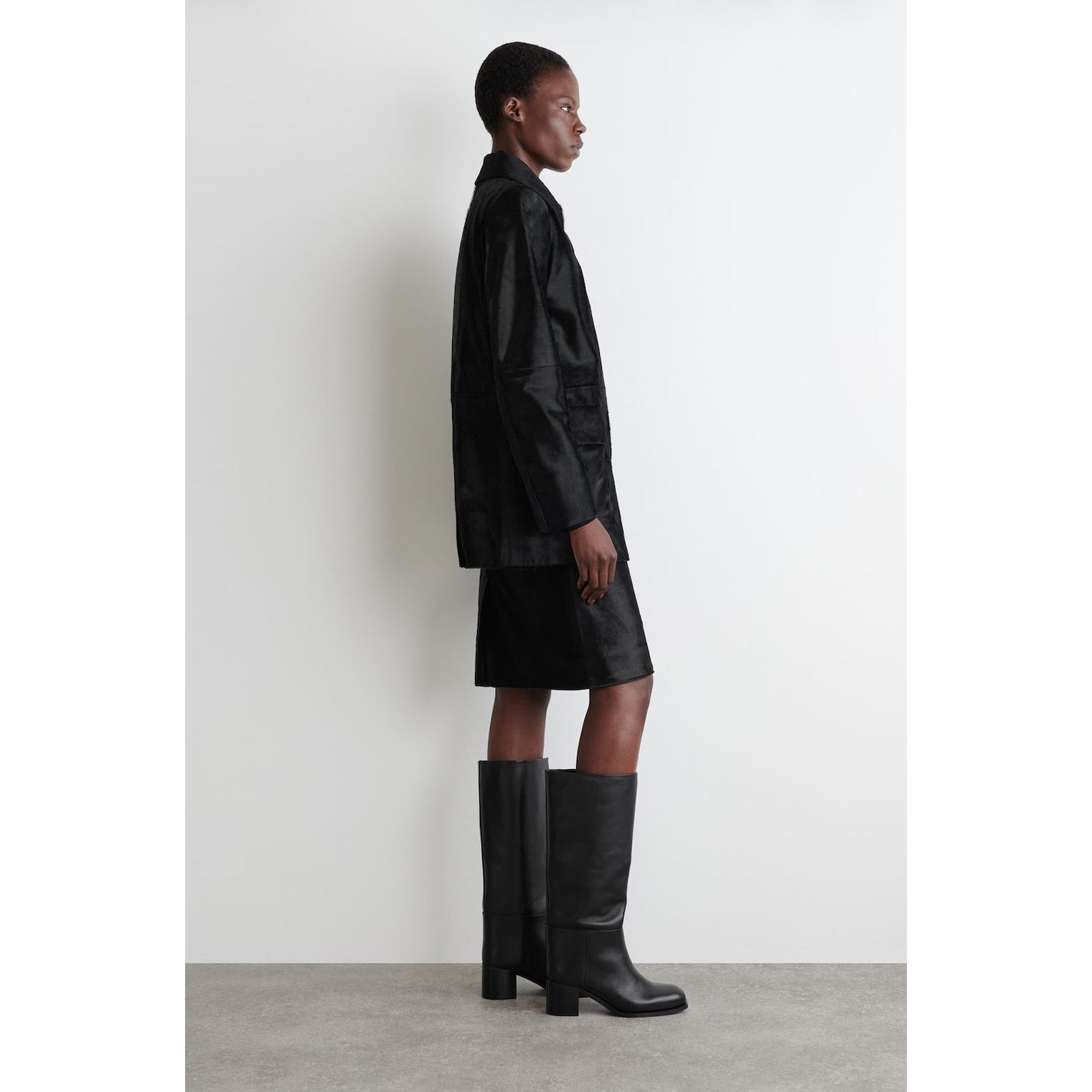 Cos COS Black Leather Knee High Boots EU 40 US 9 Size US 9 / IT 39 - 3 Thumbnail