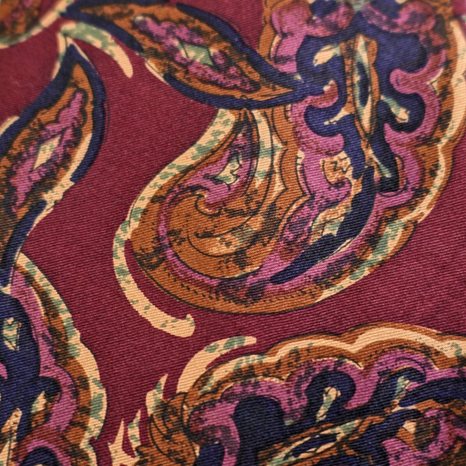Vintage Strathmore Maroon Red Paisley Print Silk Tie Size ONE SIZE - 2 Thumbnail