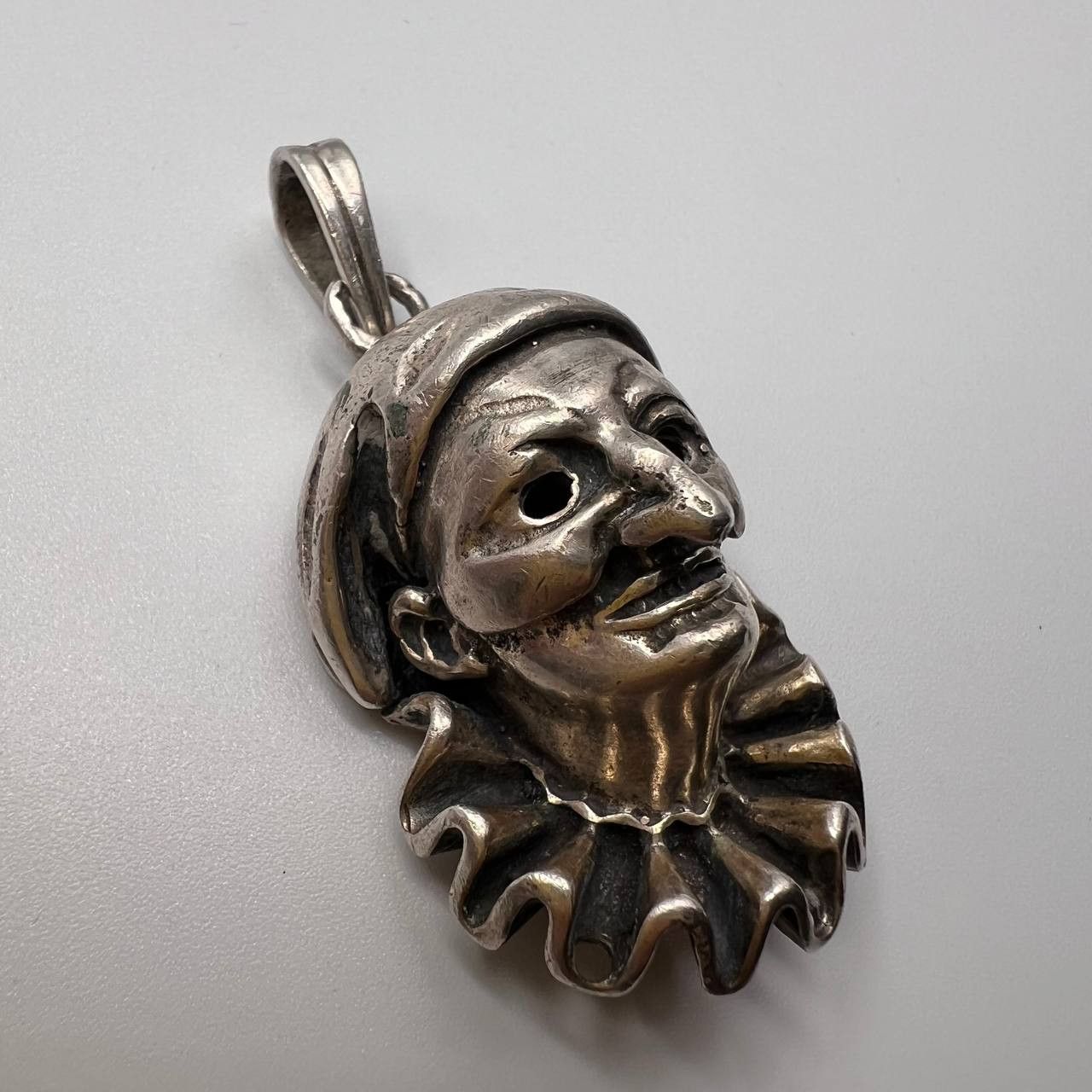 Vintage Vintage Silver 800 Pendant Harlequin Carnaval Italy ARPA Size ONE SIZE - 6 Thumbnail