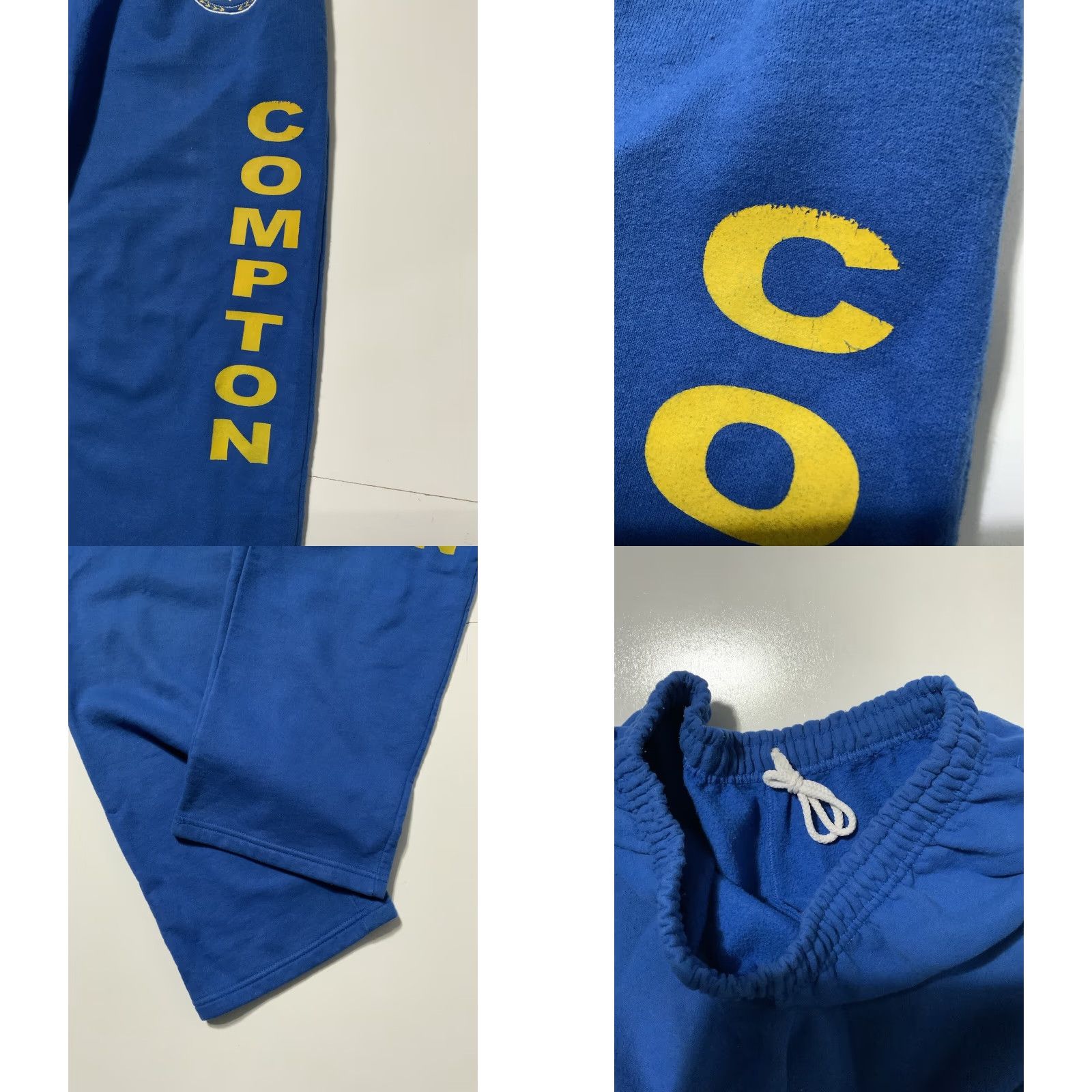 Gildan VINTAGE City Of Compton California Embroidered Blue Fleece Wide-Leg Sweatpants M Adult Blue Wide Leg Sweatpants Mens Size US 31 - 8 Thumbnail