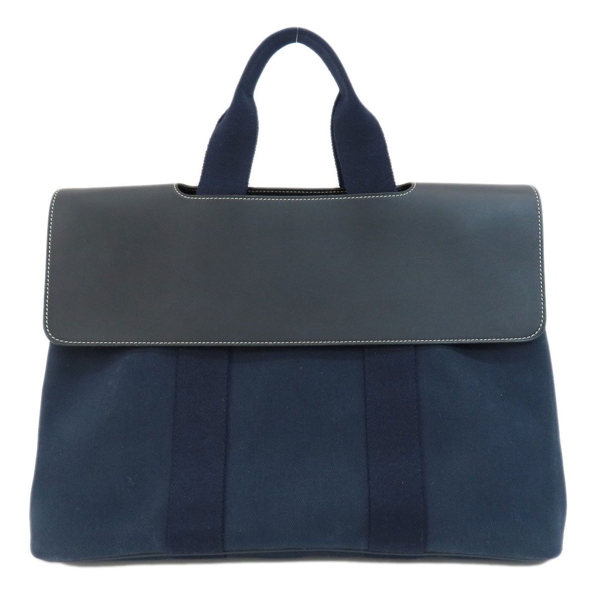 Hermes Valparaiso MM Silver Hardware Handbag Toile Chevron
