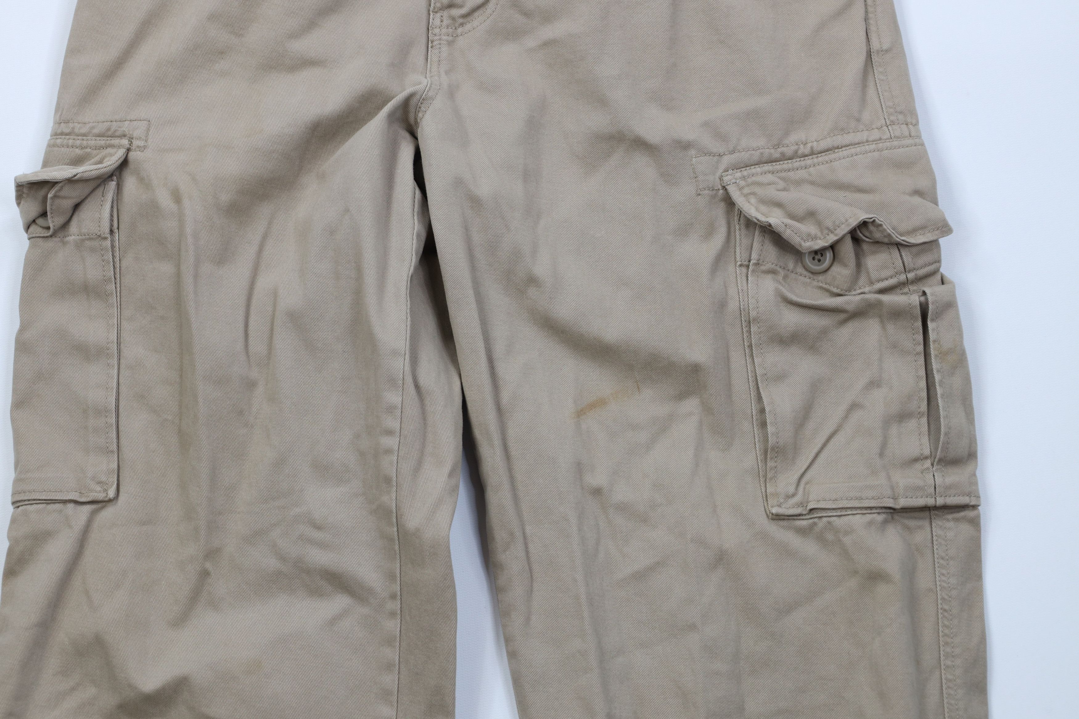 Vintage Vintage 90s Y2K Streetwear Wide Leg Cargo Pants Khaki Tan Size US 30 / EU 46 - 3 Thumbnail