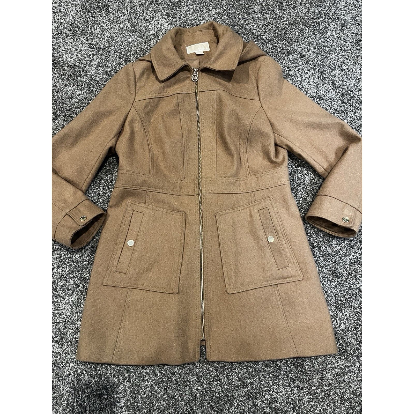 Michael Kors Michael Kors Beige Camel Tan Wool Trench Coat Hood Womens M Size M / US 6-8 / IT 42-44 - 14 Thumbnail