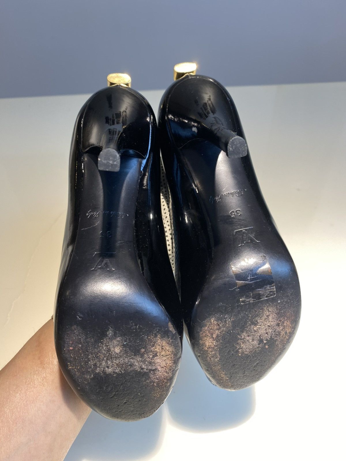 Louis Vuitton LV Oh Really! Peep Toe Heels 35 Size US 5 / IT 35 - 10 Thumbnail