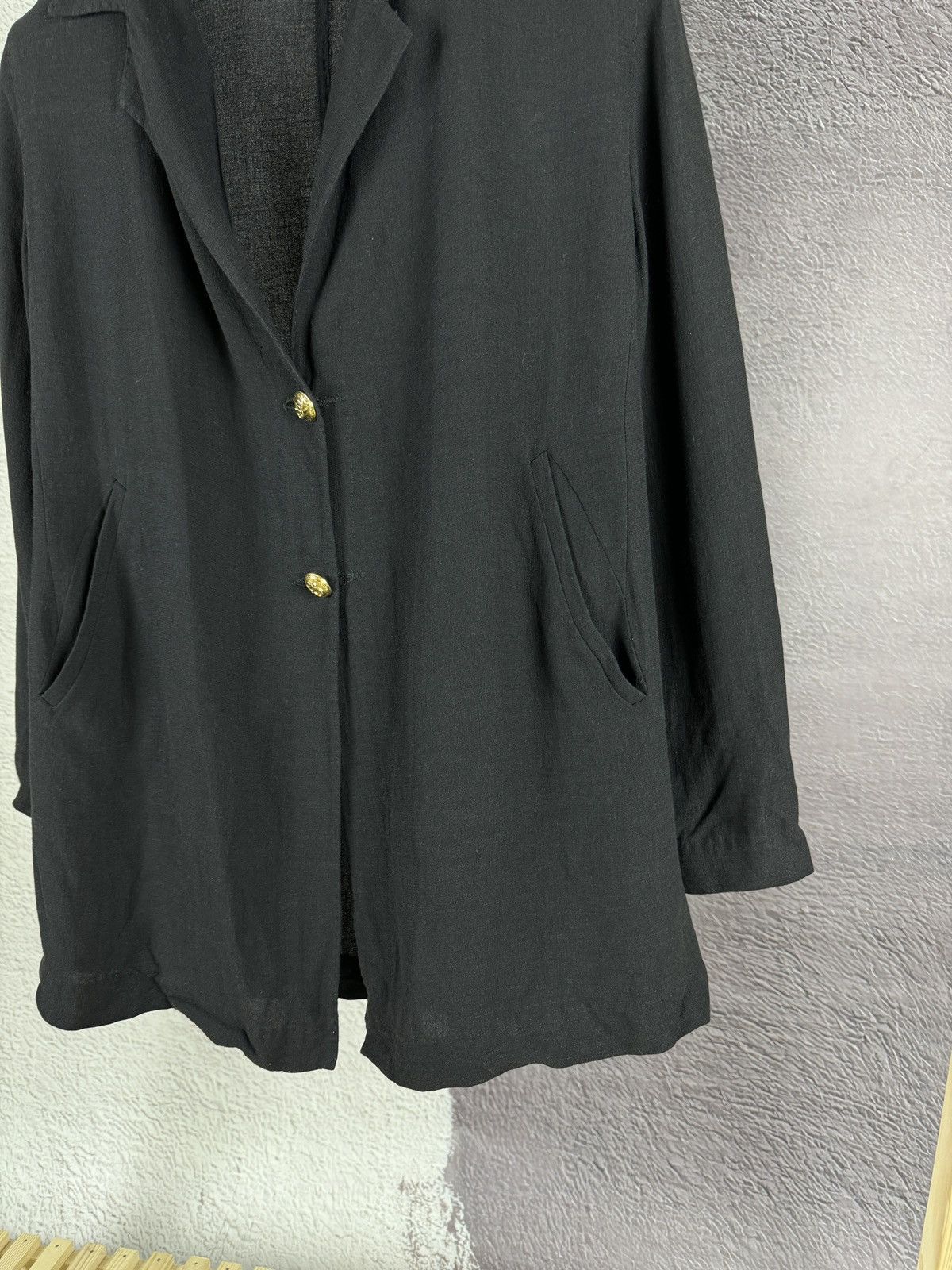 Other Max Mara black linen viscose two button light blazer Size S / US 4 / IT 40 - 5 Thumbnail