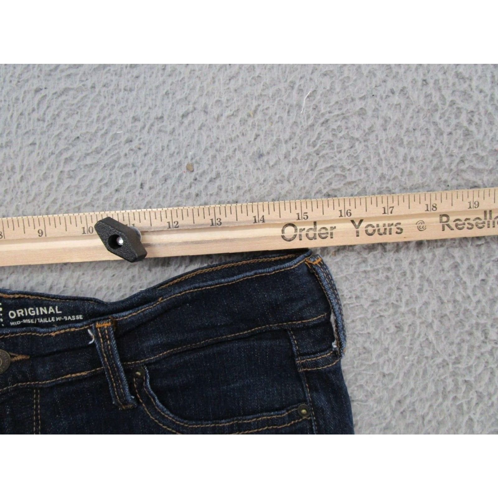 Old Navy Old Navy Dark Wash Blue Stretch Denim Original Mid Rise Jeans Women's Size 6 Size 28" / US 6 / IT 42 - 6 Thumbnail