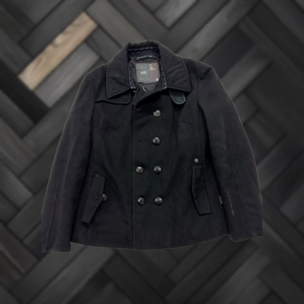 G-Star G-STAR Mens Black Wool Peacoat Size M Double-Breasted Button Closure Size US M / EU 48-50 / 2 - 1 Thumbnail