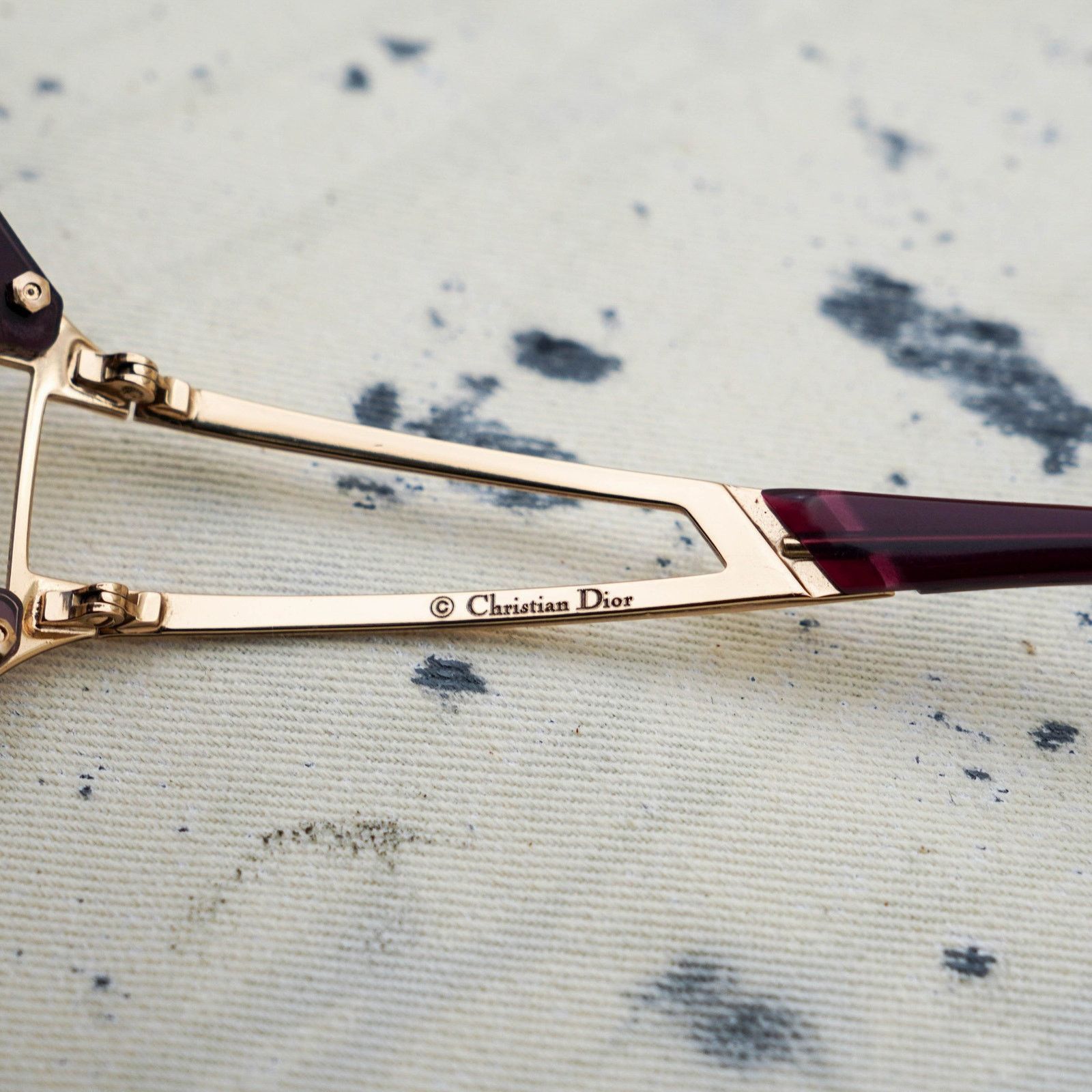 Dior Vintage dior gold logo purple gradient shield sunglasses Size ONE SIZE - 4 Thumbnail