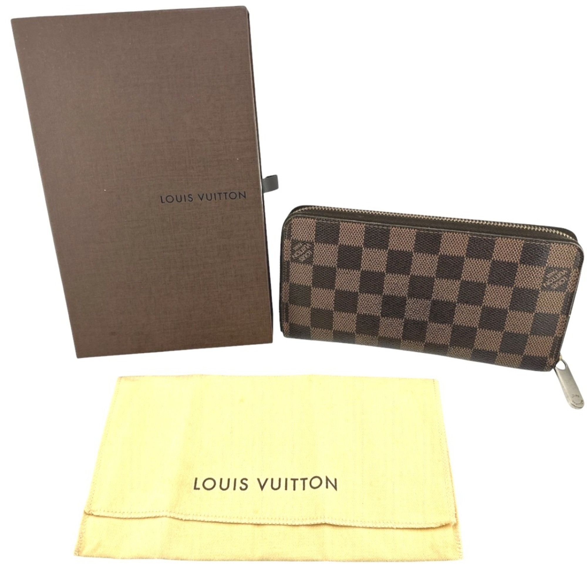 Louis Vuitton Louis Vuitton Long Wallet Round Damier Zippy Canvas N60015 Ebene LV Size ONE SIZE - 1 Thumbnail