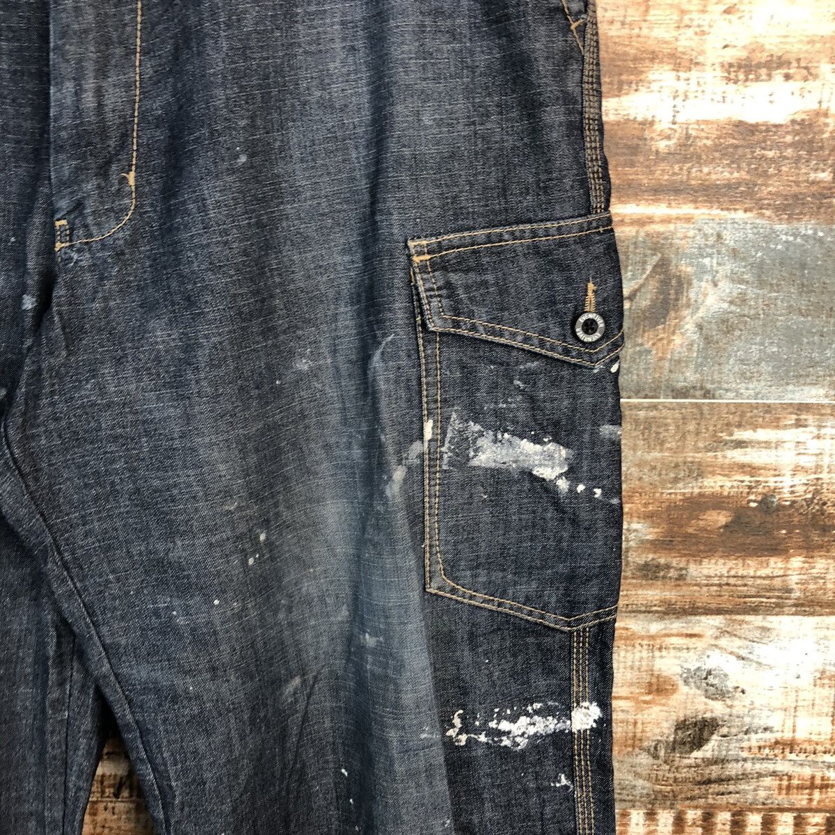Japanese Brand DL Even River Blue Cargo Multipocket Pants #C618 Size US 34 / EU 50 - 10 Thumbnail