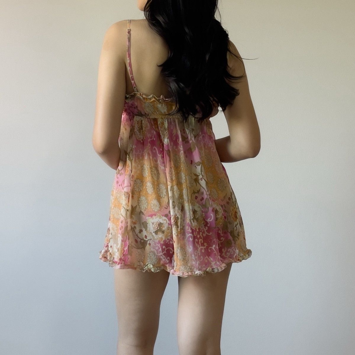 Victoria's Secret Victoria’s Secret 1990s Floral Chiffon Slip Dress (S–M) Size M / US 6-8 / IT 42-44 - 9 Thumbnail