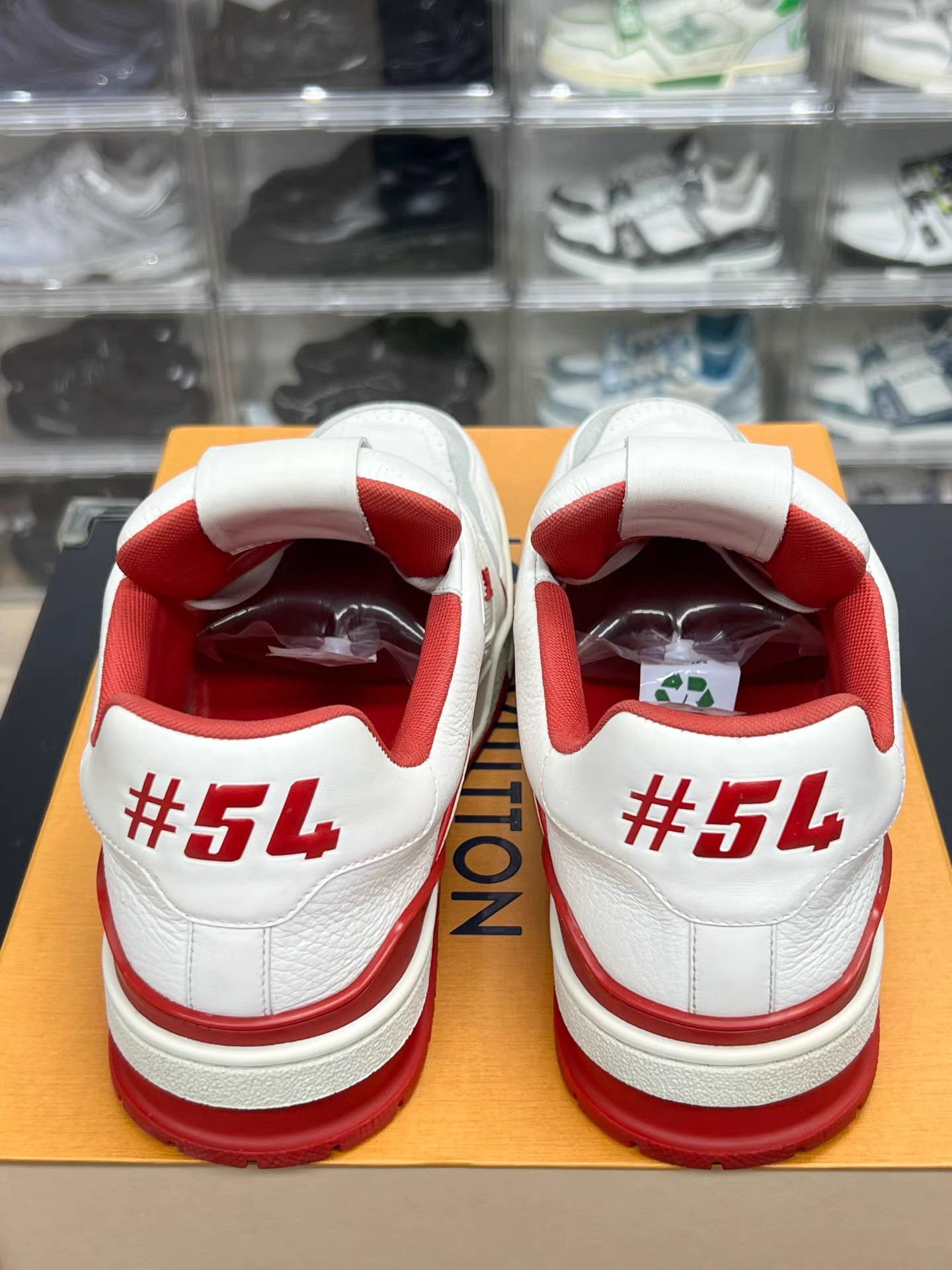Louis Vuitton LV TRAINER White & Red Sneakers K15 Size US 8 / EU 41 - 7 Thumbnail