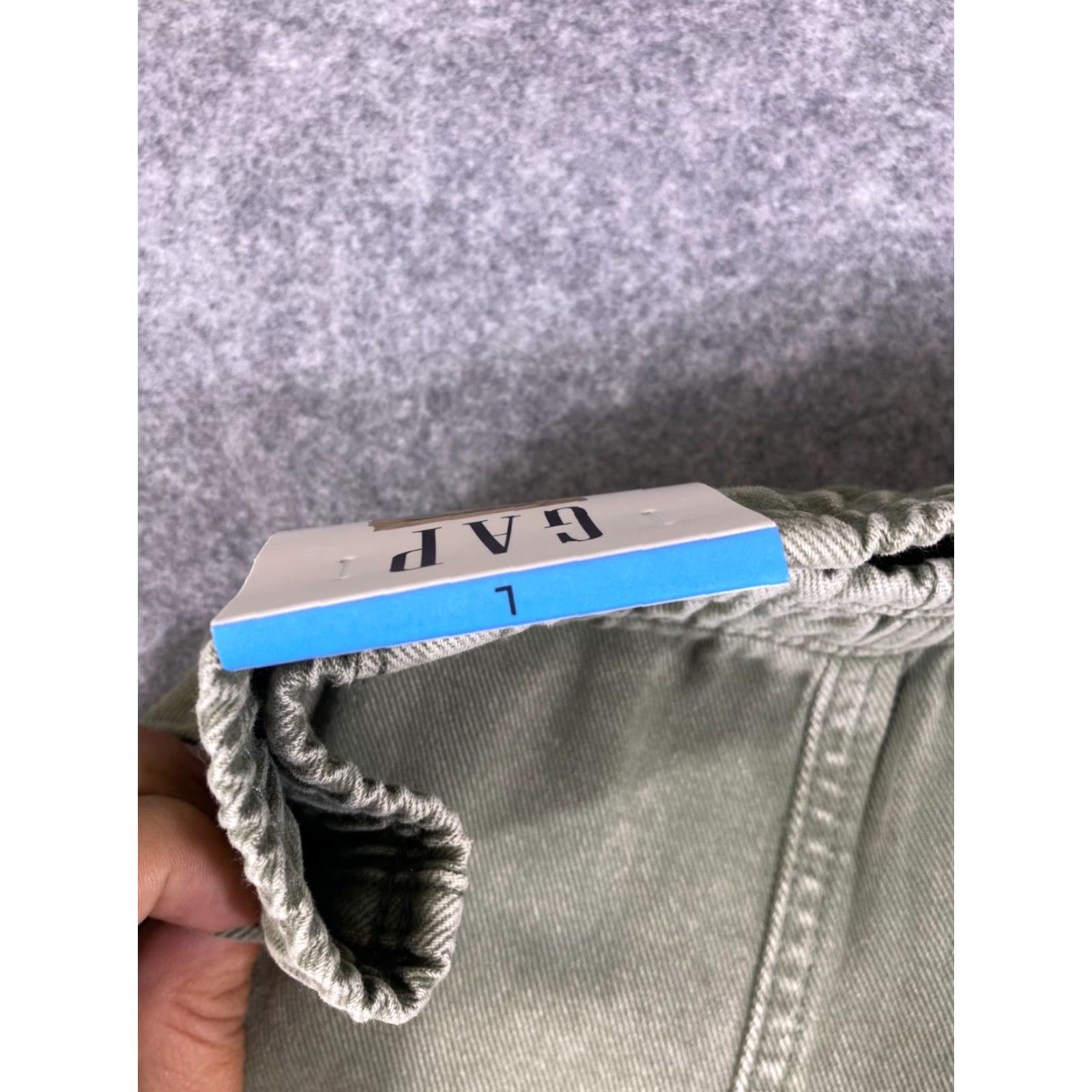 Gap Gap Pull On Pants Womens L Green Denim Straight Leg Elastic Waist Preppy NWT Lounge Pockets Size 36" / US 14 / IT 50 - 5 Thumbnail