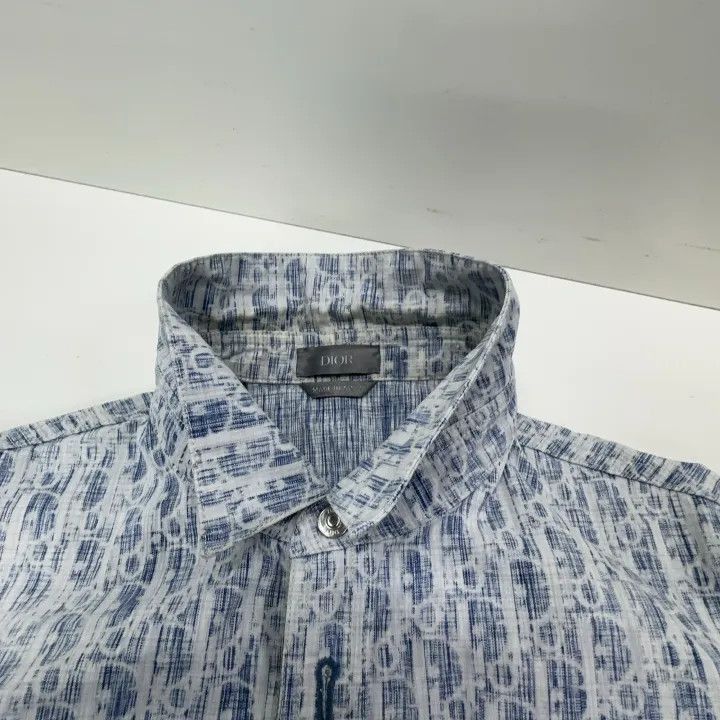 Dior Dior Dior Oblique Print Classic Long Sleeve Shirt 0079-250 Size US L / EU 52-54 / 3 - 8 Thumbnail