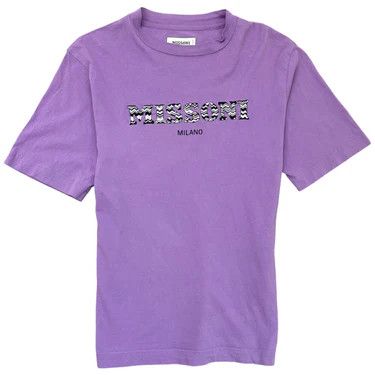 Missoni o1y0225 Logo Crewneck T-Shirt in Purple Size US XS / EU 42 / 0 - 1 Thumbnail