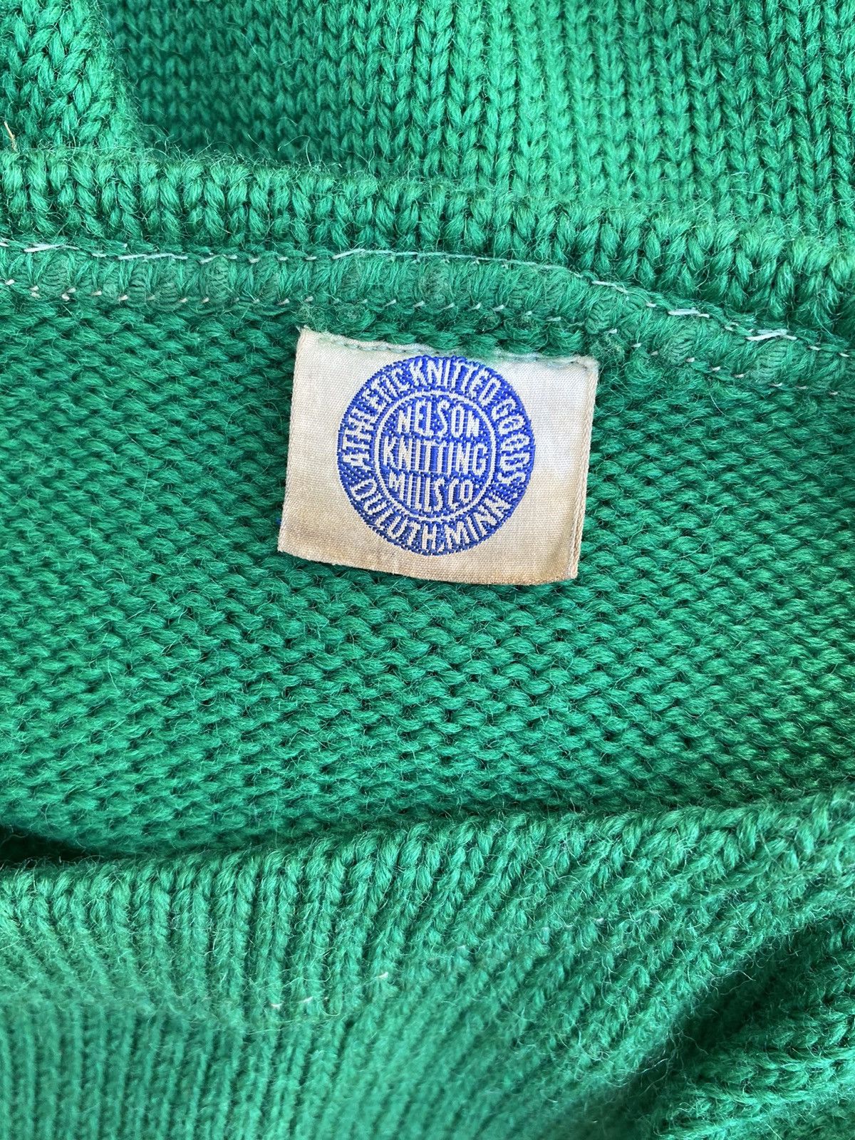 Designer × Vintage Nelson knitting Green Knit Sweater with Front Logo Patch Size M / US 6-8 / IT 42-44 - 19 Thumbnail